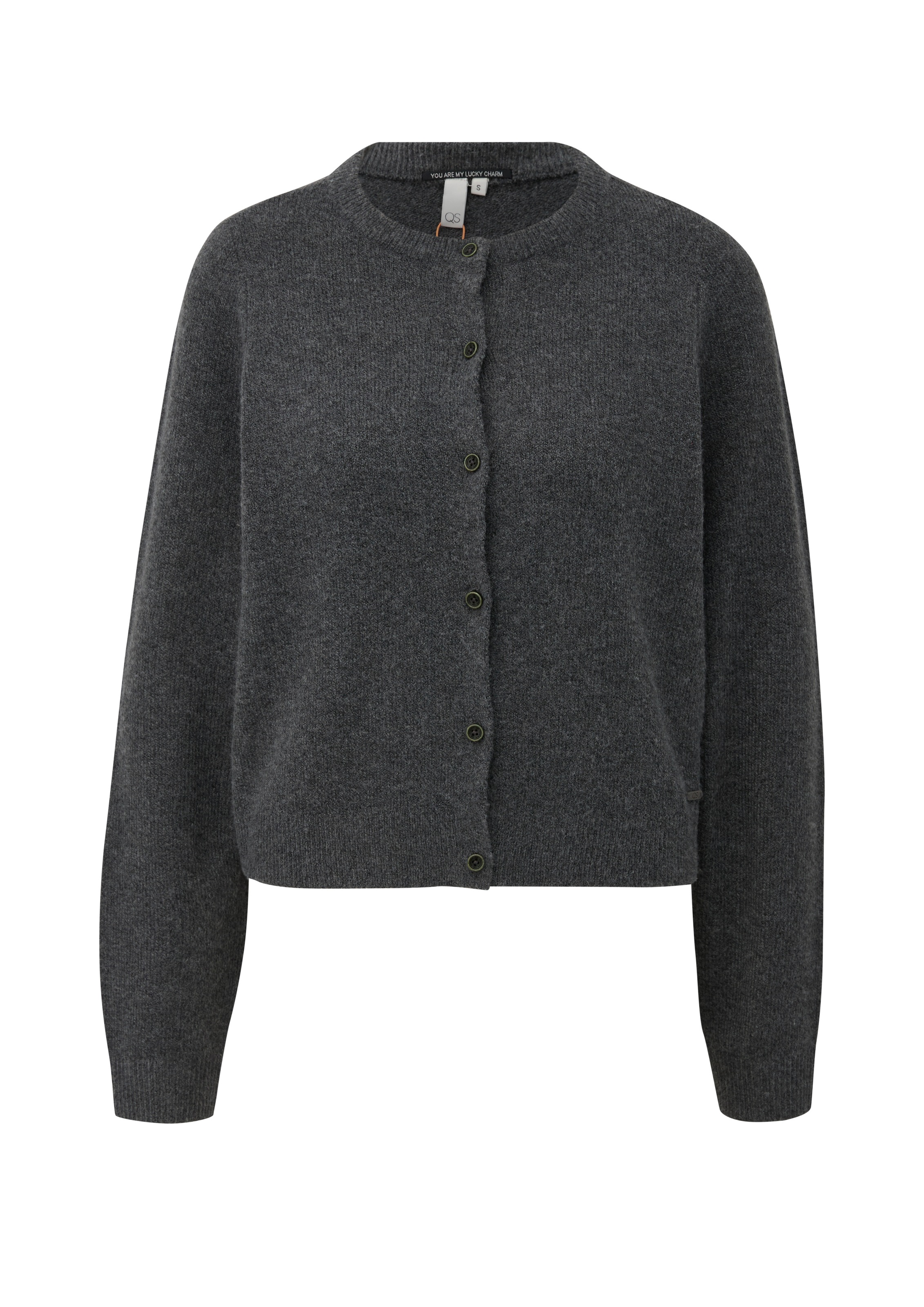 QS Cardigan Strickjacke mit Rundhals und Knopfleiste