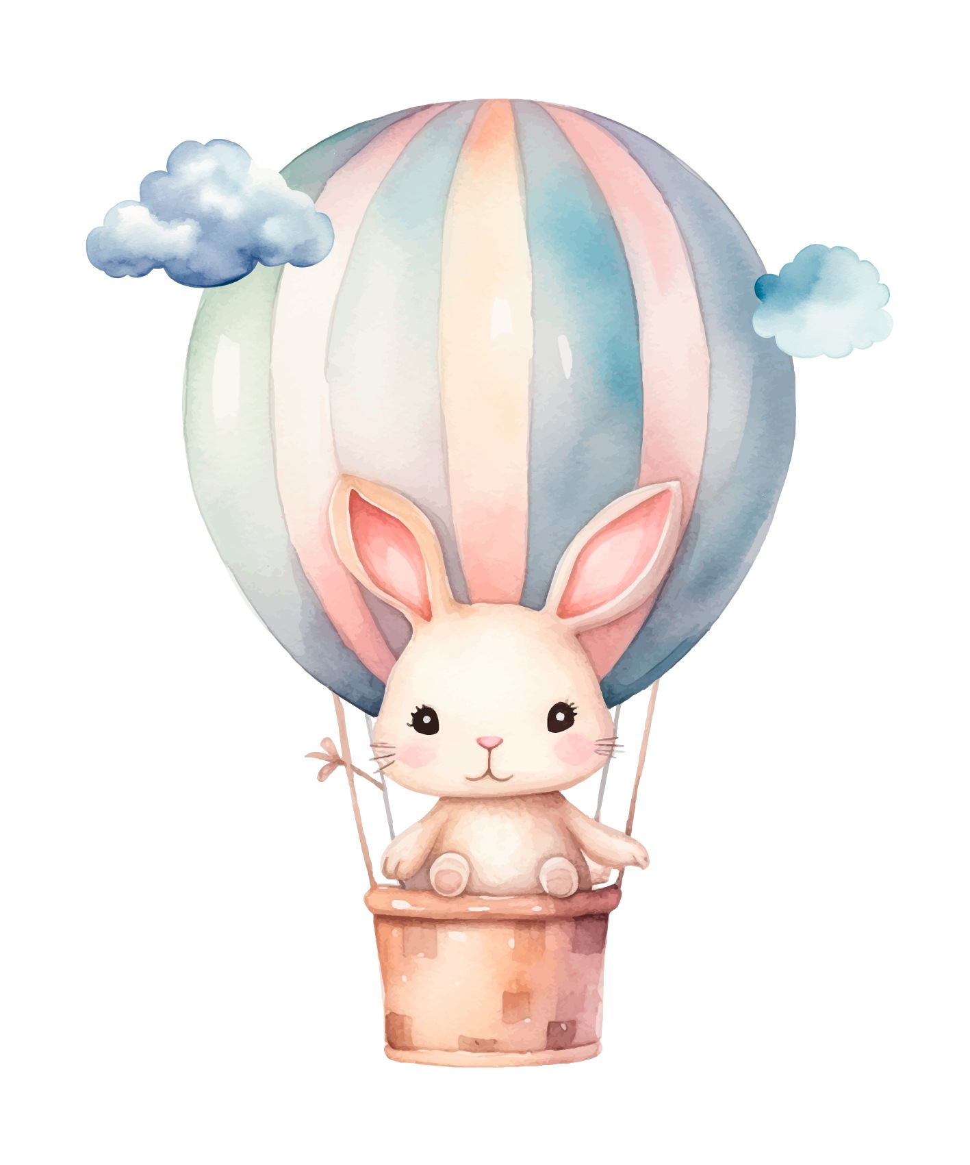 Lüttenhütt Poster "Hase im Heißluftballon am Himmel", Ballonfahren-Fantasy- günstig online kaufen