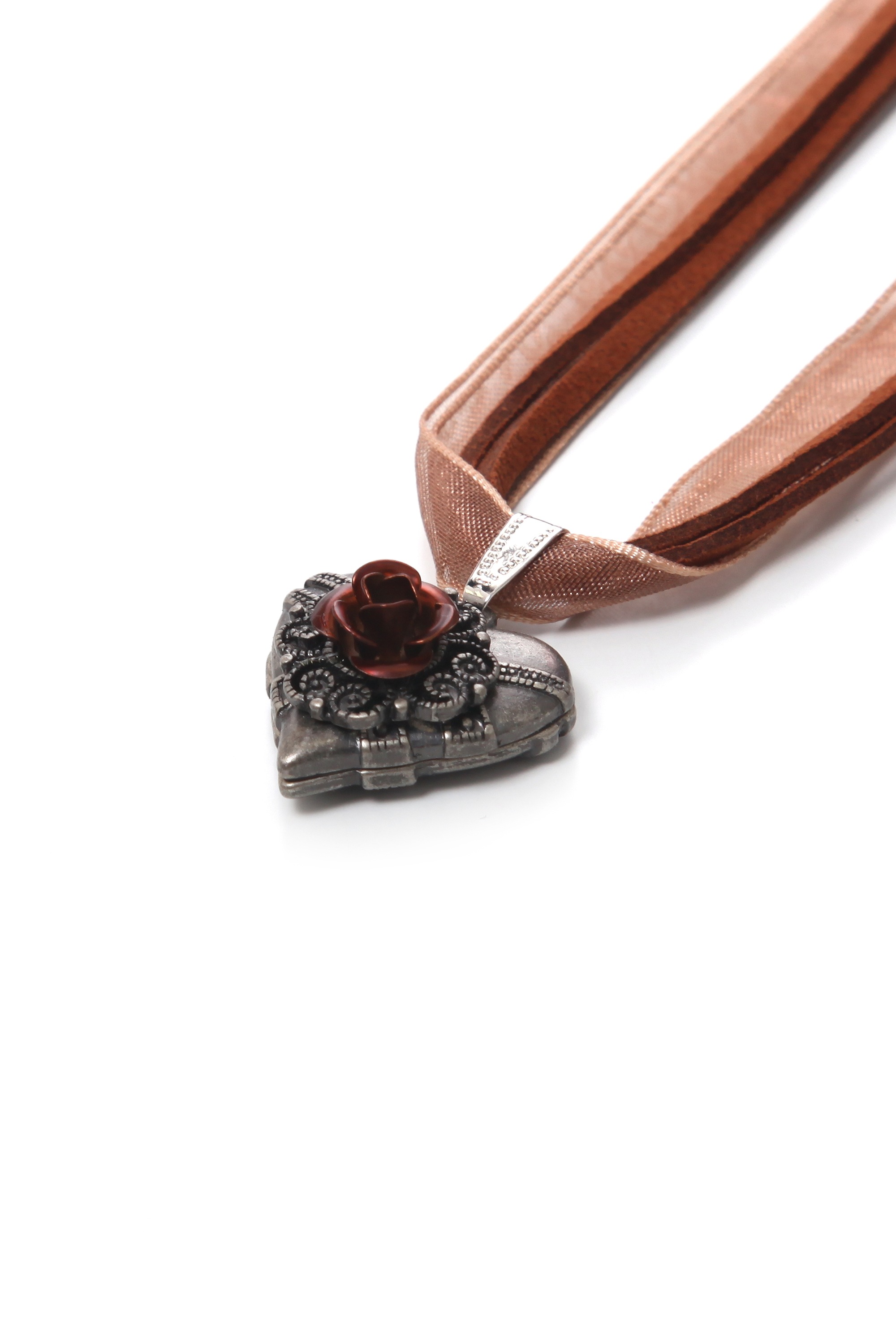 Allgäu Rebell Kette mit Anhänger »Gerda« mit Leder- und Organzaband