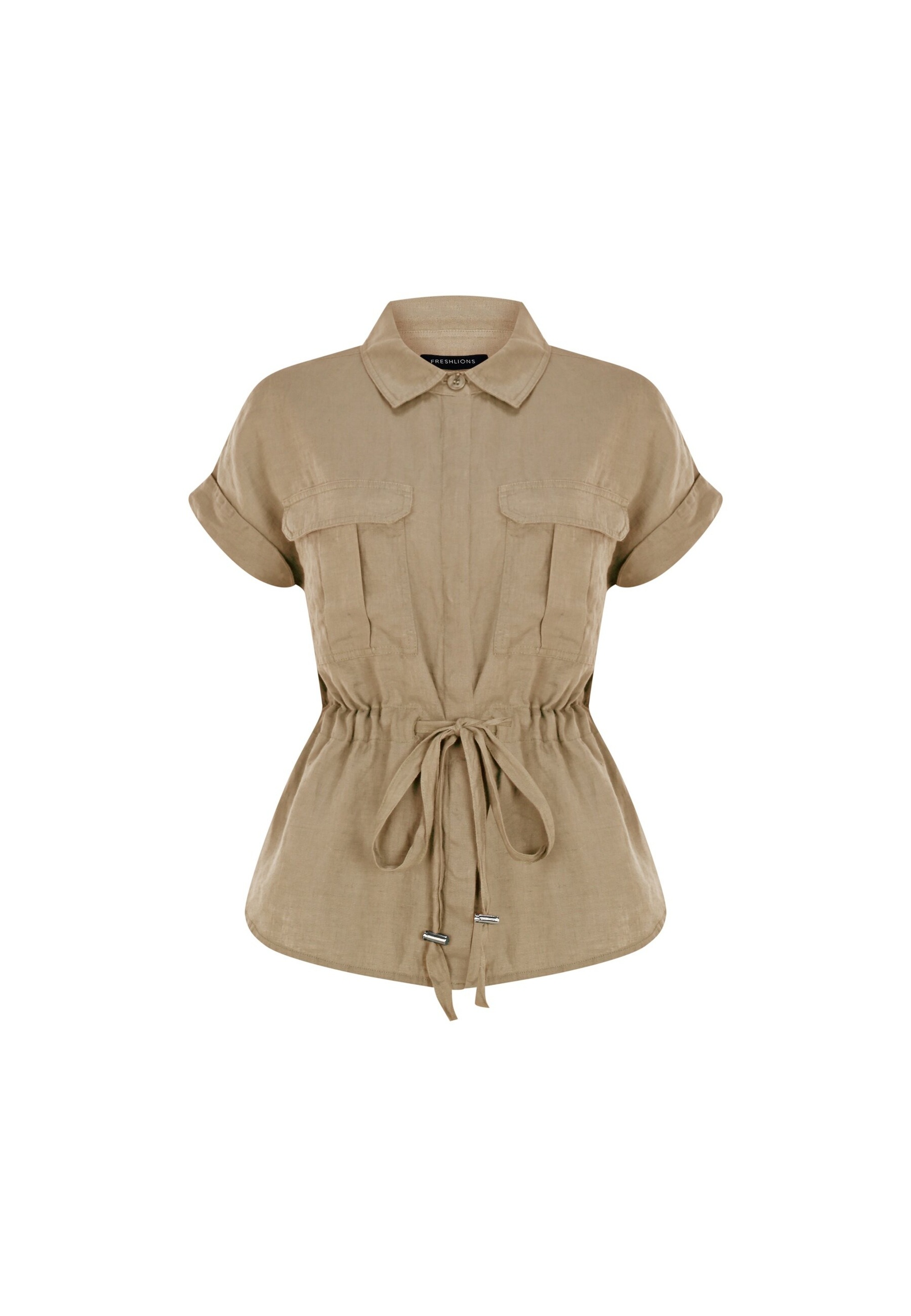 Thumbnail - freshlions Klassische Bluse "Zoey" 1 mit Bindeband in der Taille