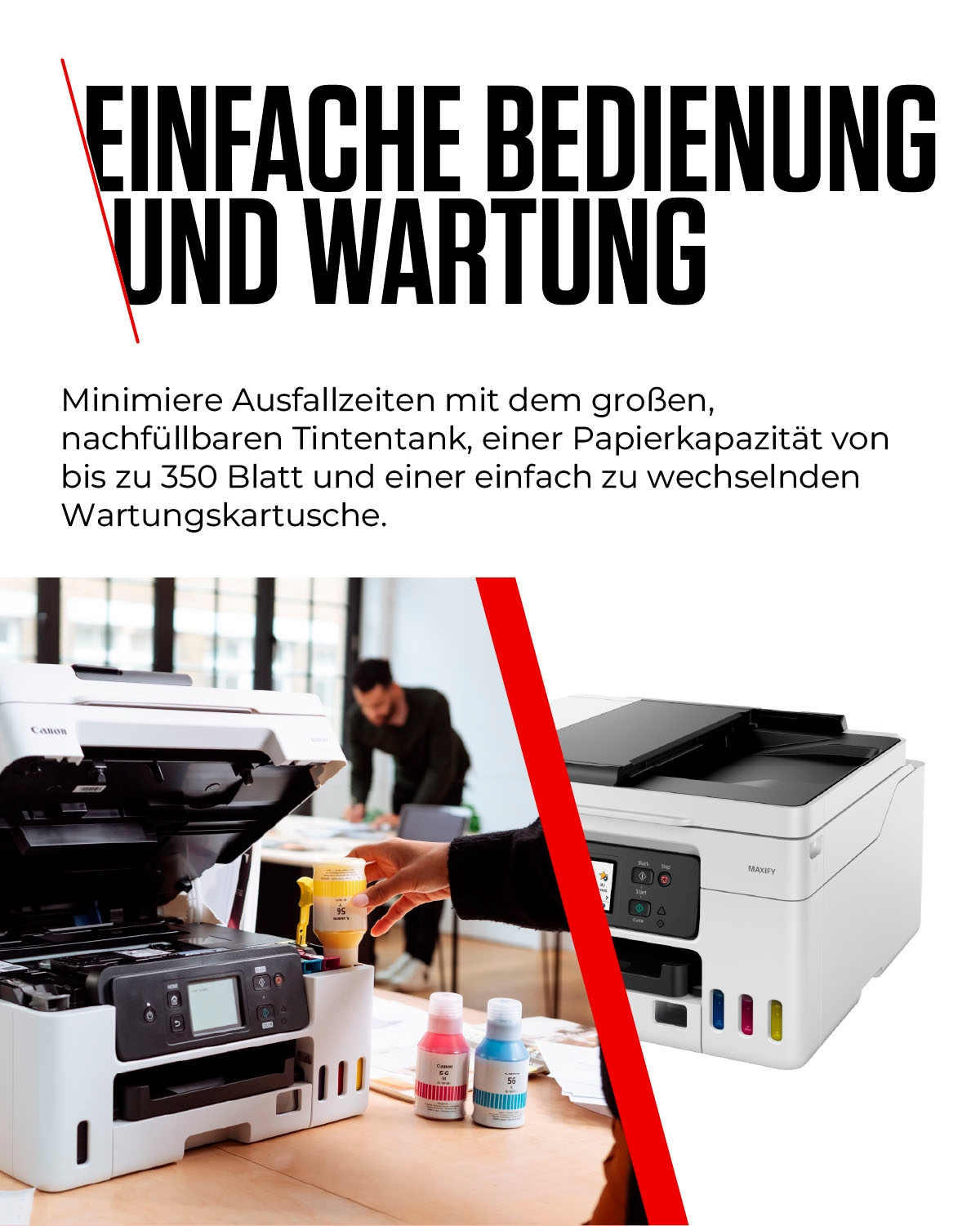 Canon Multifunktionsdrucker »MAXIFY GX4050« 4in1 Tintenstrahl-Multifunktionsgerät mit ADF / niedrigen Druckkosten