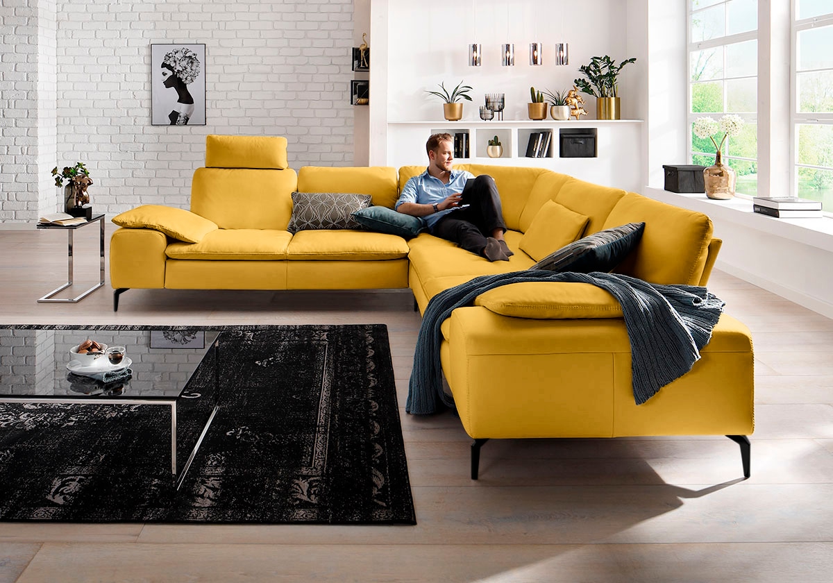 W.SCHILLIG Ecksofa "valentinoo, Designsofa, elegant und bequem, L-Form" mit Sitztiefenverstellung, Breite 318 cm