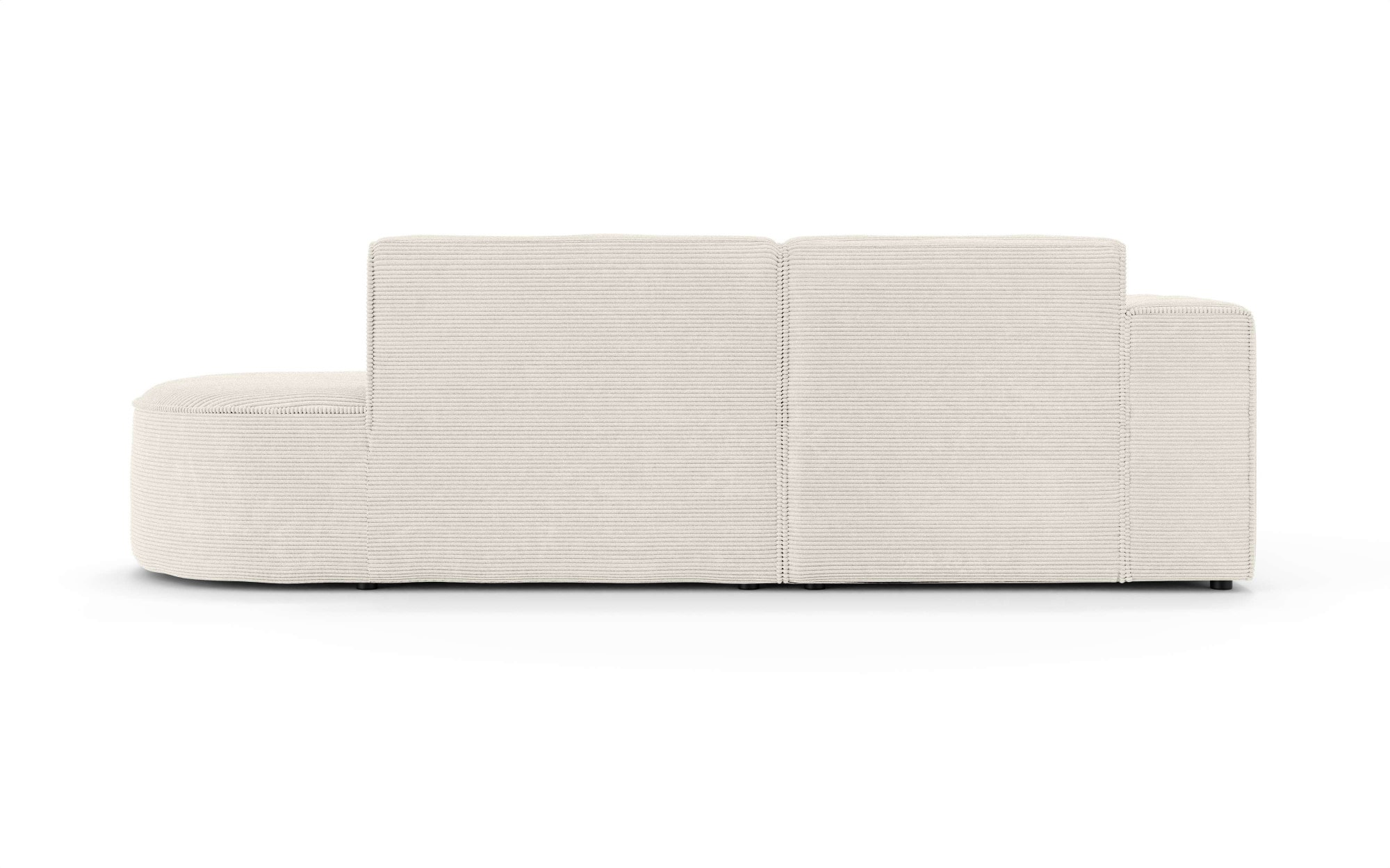 OTTO home Ecksofa »ADELLA XL Design-Sofa mit Recamiere rechts/links, 263/159/76 cm«, L-Form XL mit Wellenunterfederung, runde Form, auch in Cord