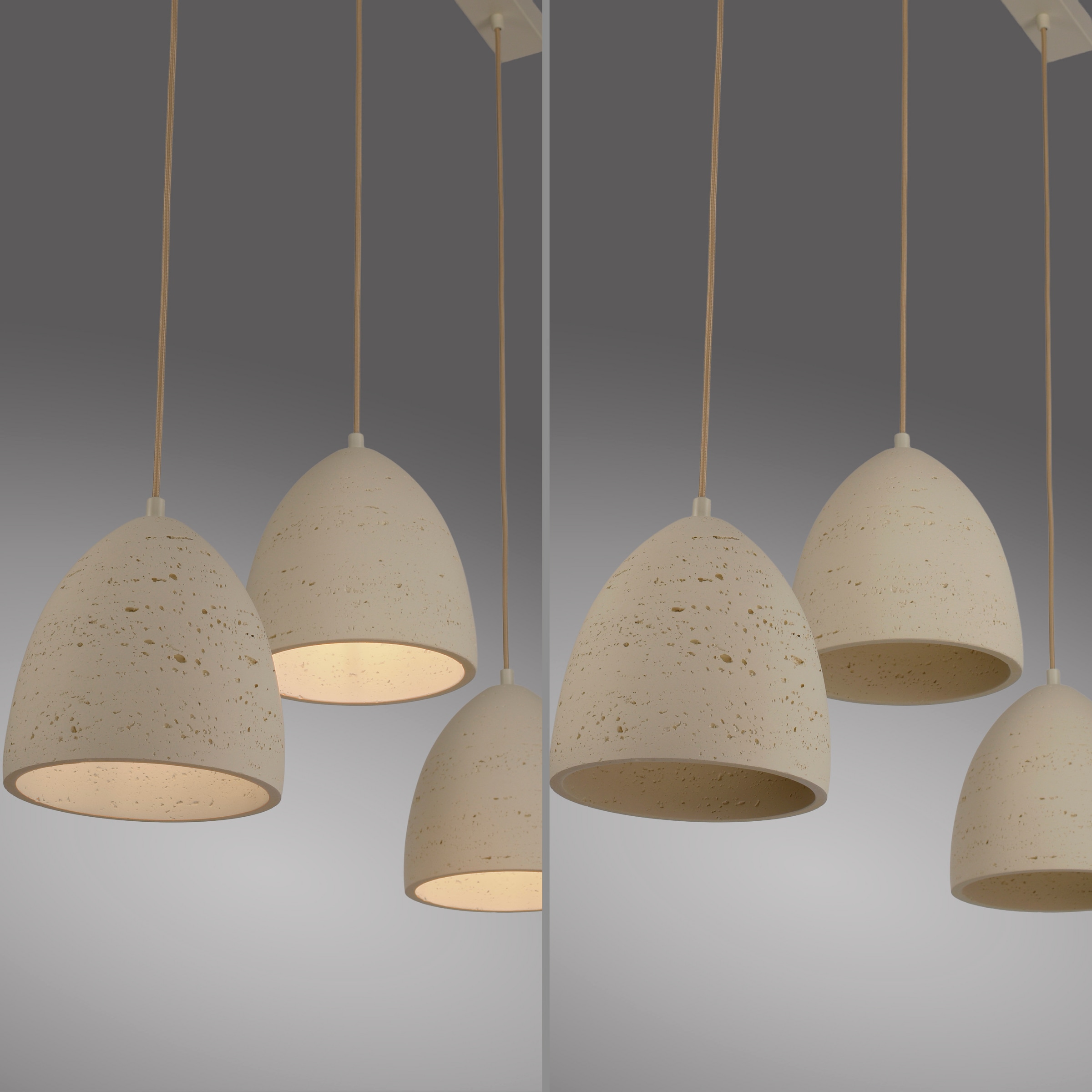 SCHÖNER WOHNEN-Kollektion LED Pendelleuchte »TRAVENTA« E27 1 Stk. SCHÖNER WOHNEN Kollektion, Travertinoptik, Downlight