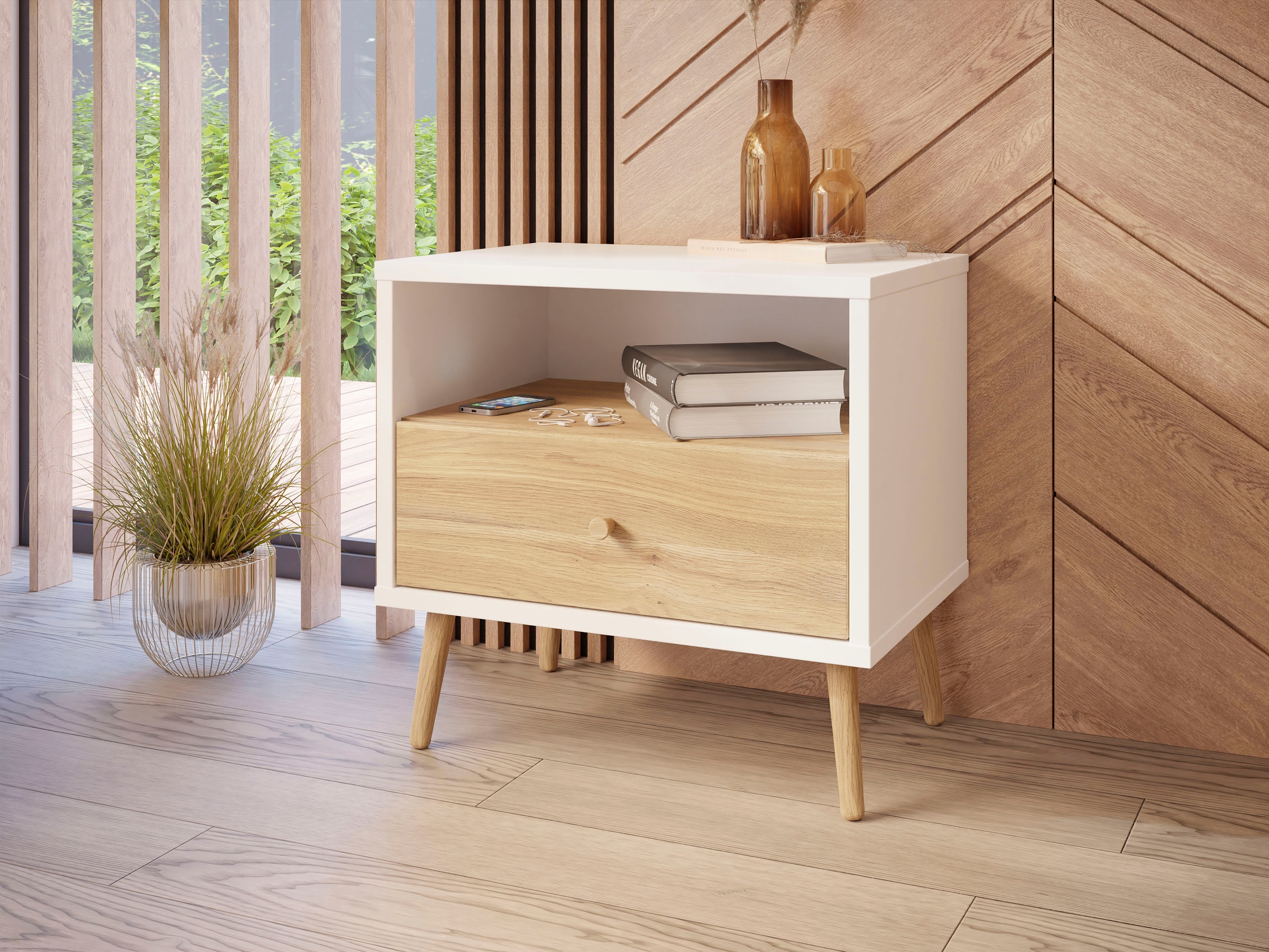 FORTE Nachtkommode "Harllson EasyKlix by Forte, fast ganz ohne Werkzeug" Au günstig online kaufen