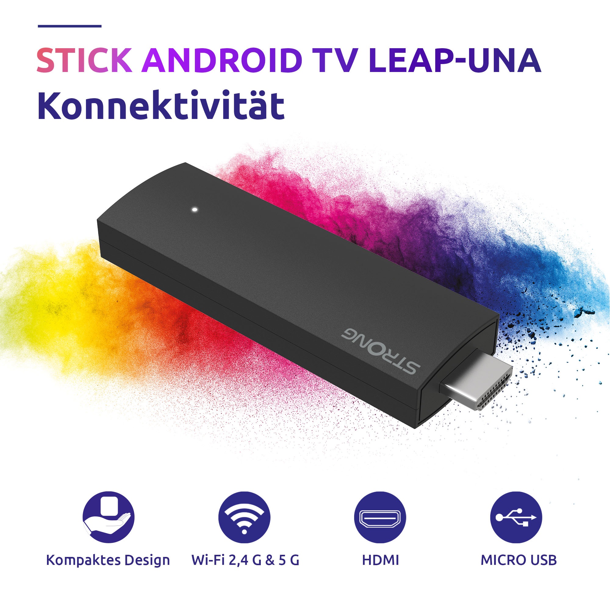 Strong Streaming-Stick »LEAP-UNA«, Video-Streaming: Netflix, Youtube, Amazon Prime Video, Disney+