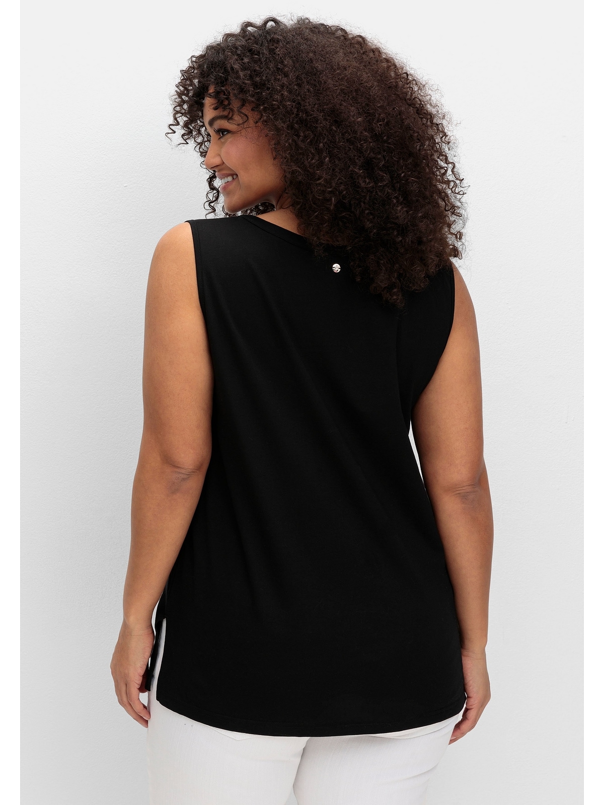 Sheego Tanktop »Große Größen«, aus Jersey, mit Biesen am Ausschnitt
