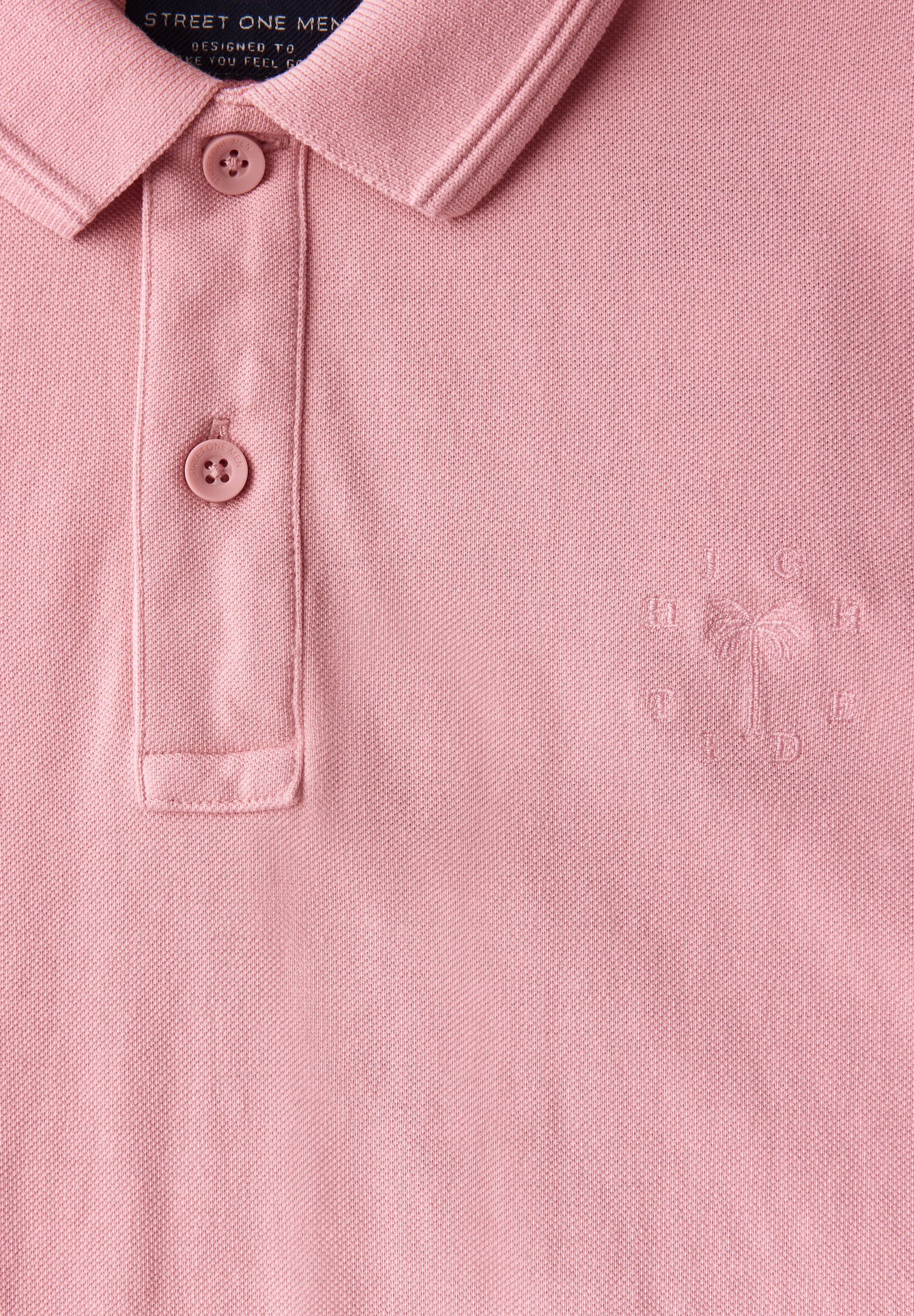 STREET ONE MEN Poloshirt, mit Seitlichen Einschlitzen am Saum