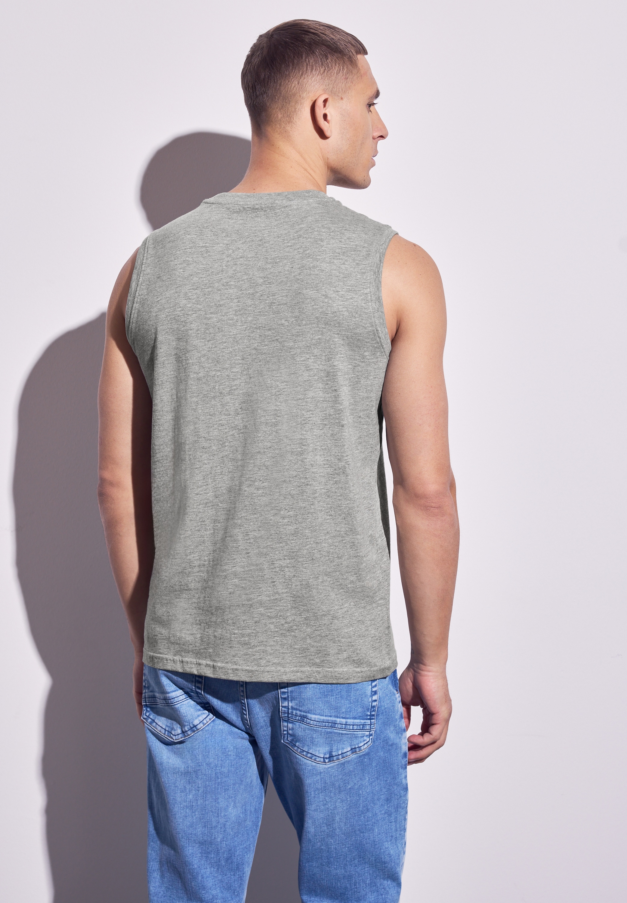 STREET ONE MEN Tanktop, mit Rundhalsausschnitt