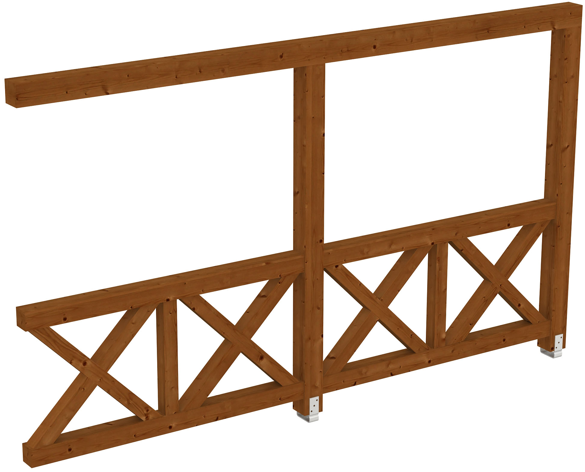 Skanholz "Andreaskreuz" Wandanbau