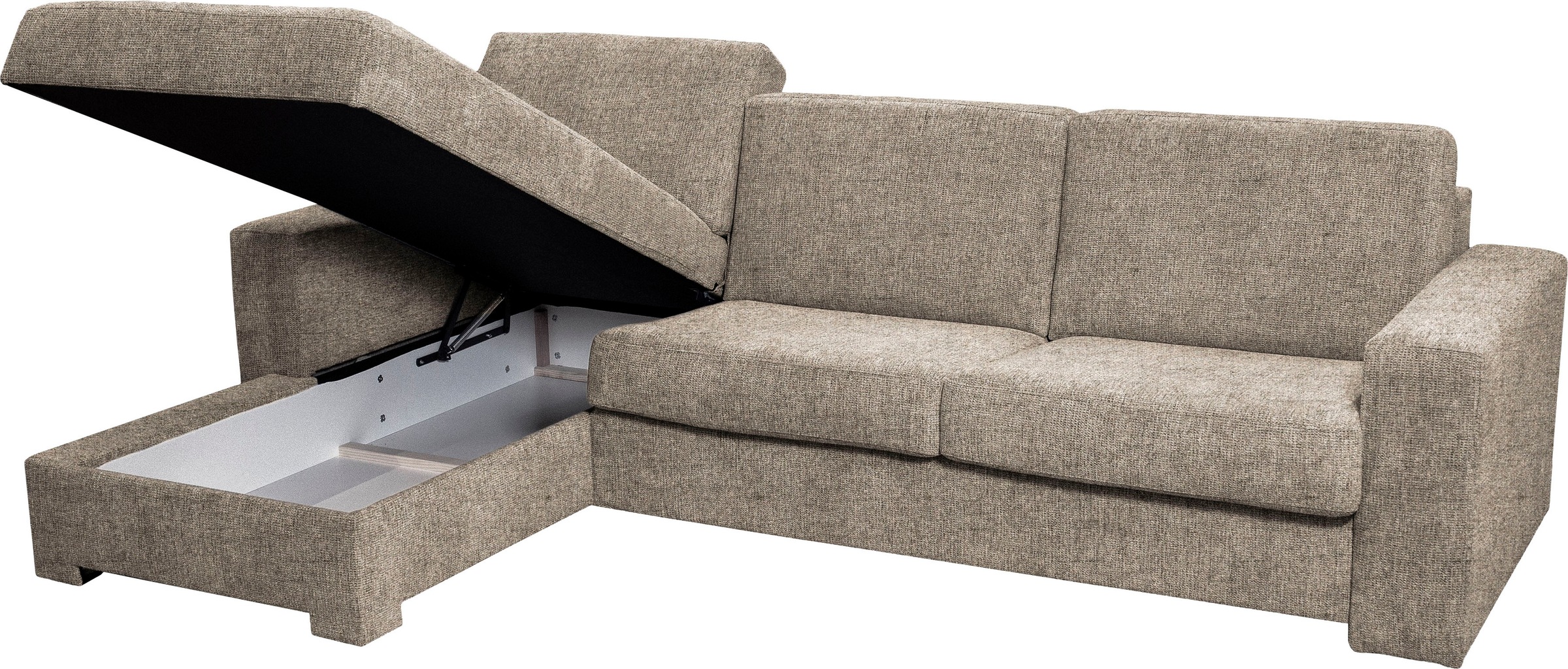 Home affaire Ecksofa Roma "L" Dauerschlaffunktion, mit Unterfederung, Matratzenhöhe 14cm, Liegemaße ca 163x198 cm, L-Form