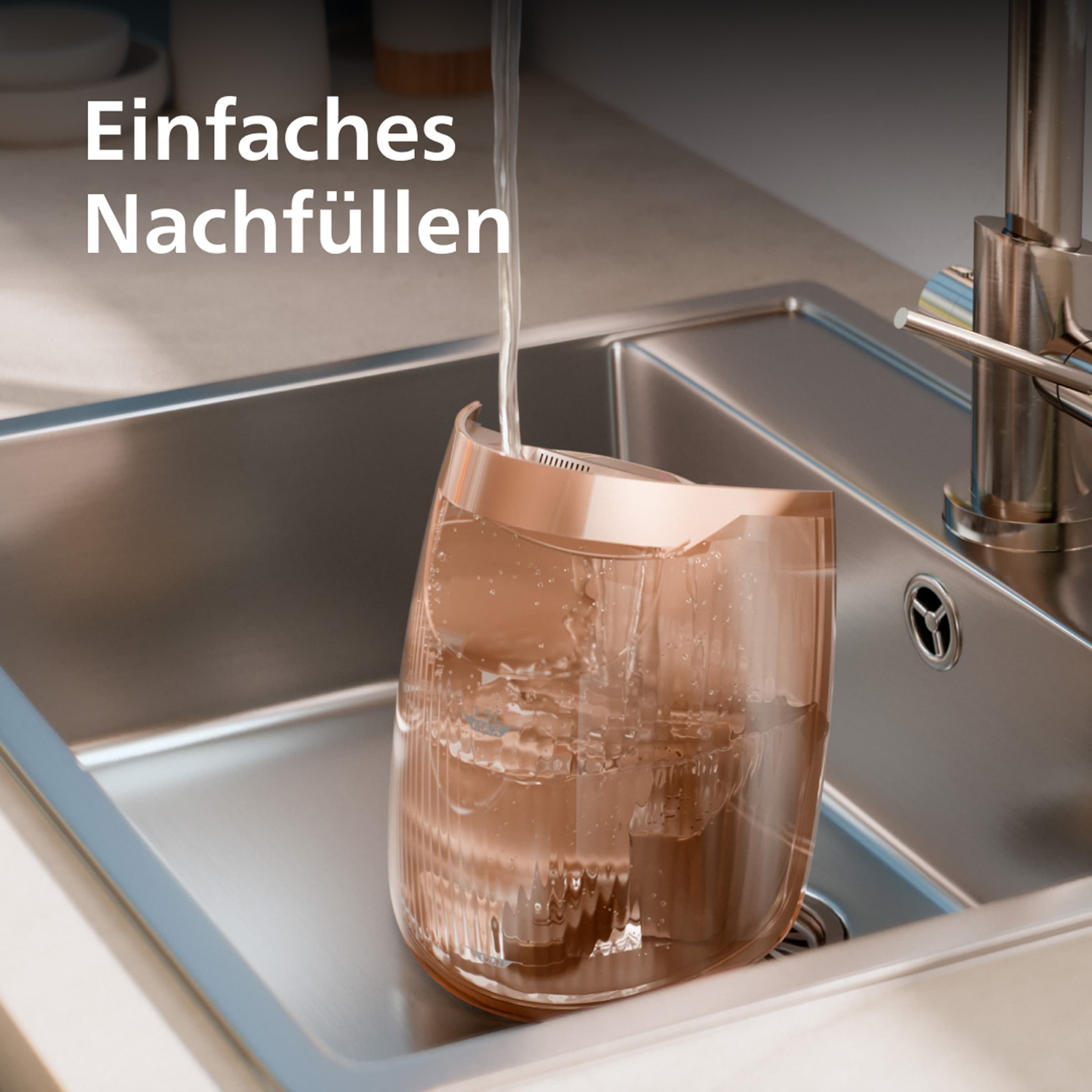 Philips Dampfbügelstation »PerfectCare 7000 Series PSG7300/80, Schwarz/Gold«, 2.850 Watt, OptimalTemp & TurboPower-Dampfmotor, 650 gr Dampfstoß