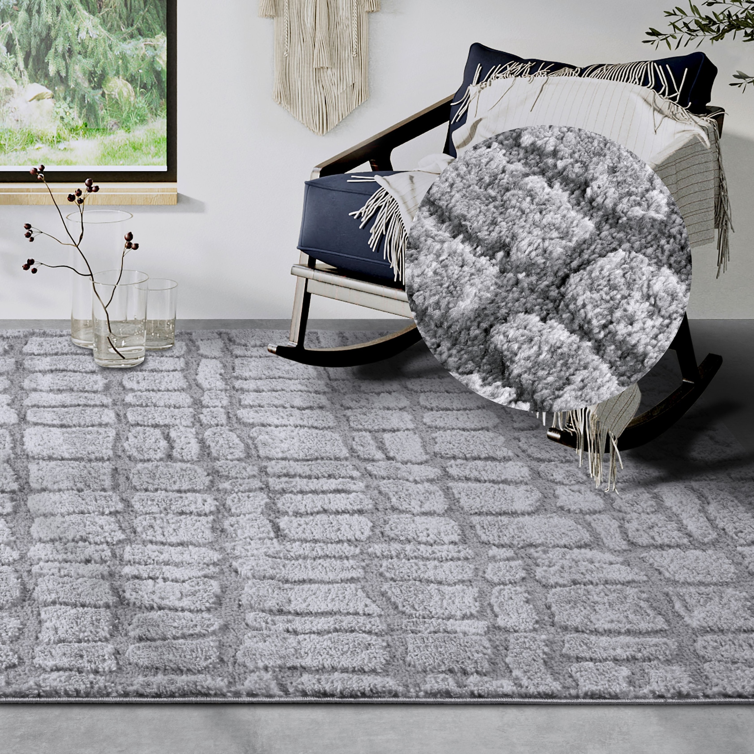 ELLE DECORATION Designteppich "Artistique" rechteckig 18 mm Höhe Hochflor, günstig online kaufen