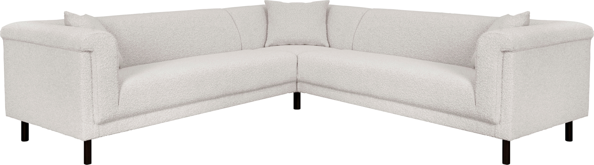 INOSIGN Ecksofa »AGNIA L-Form  B/T/H: 244/244/71 cm«, incl. Zierkissen, gleichschenklig, auch in Cord