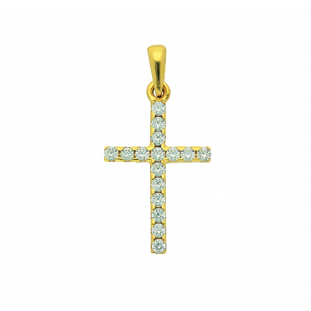 Adelia´s Kette ohne Anhänger »333 Gold Kreuz Anhänger mit Zirkonia«, Schmuckset - Set mit Halskette