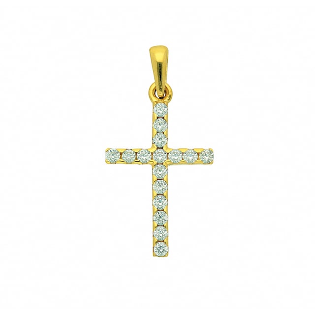 Adelia´s Kette ohne Anhänger »333 Gold Kreuz Anhänger mit Zirkonia«,  Schmuckset - Set mit Halskette bestellen | BAUR