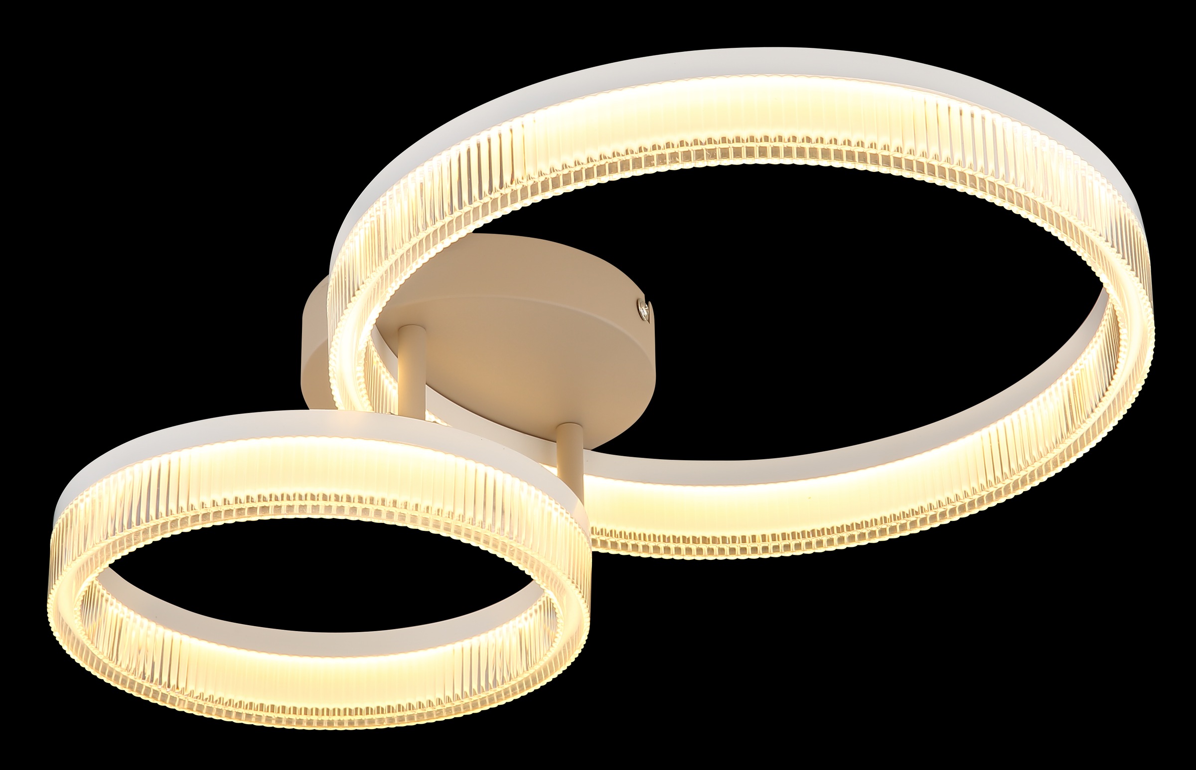 GLOBO LIGHTING Deckenleuchte »Marlenne« LED-Modul 1 Stk. Warmweiß Sandfarbene Deckenleuchte mit weißen Kunststoff-Schirmen