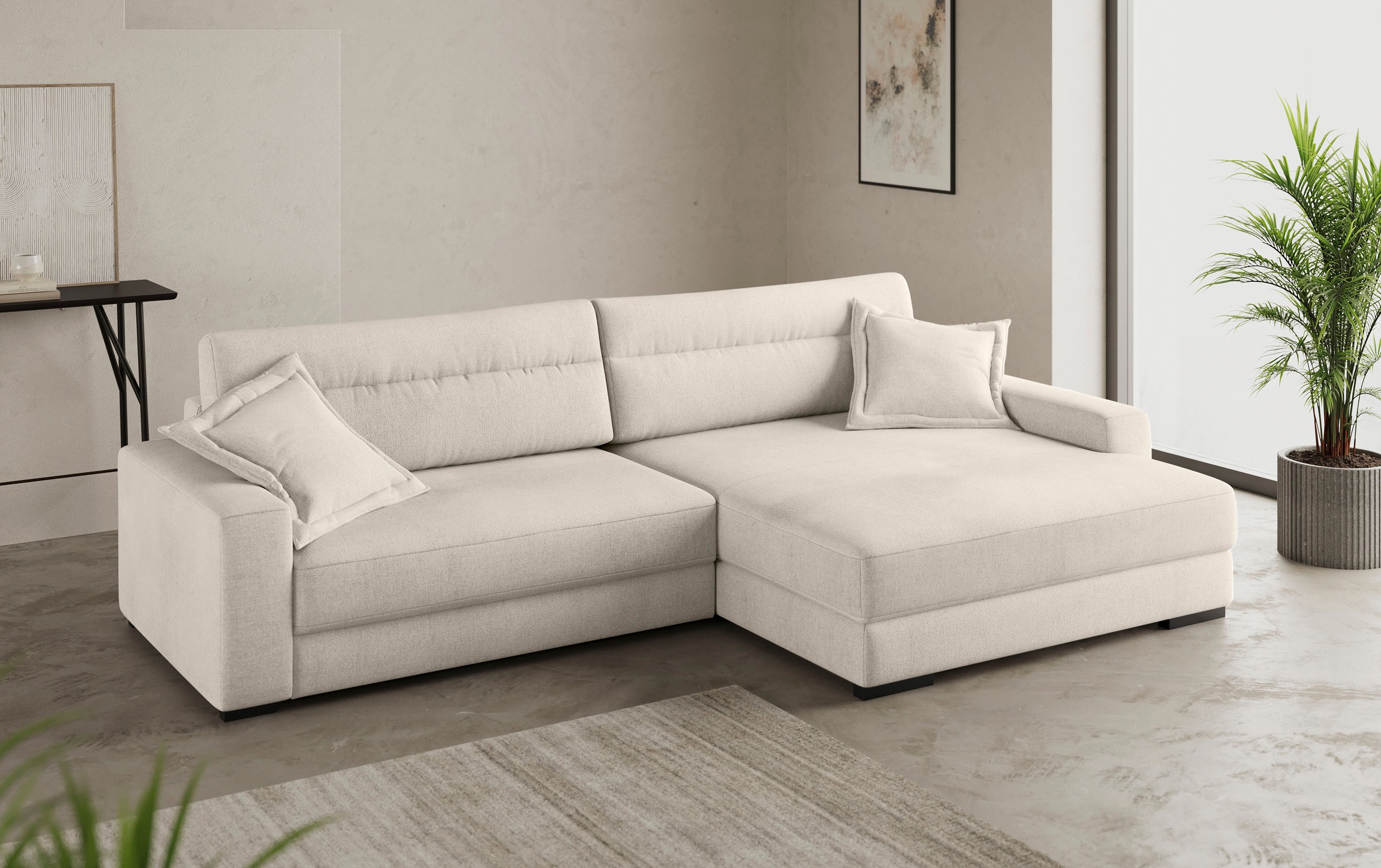 Mr. Couch Ecksofa »Marcello DuraFlex L-Form«, EasyBett, Bettkasten, Kaltschaumpolsterung, bis 140 kg belastbar