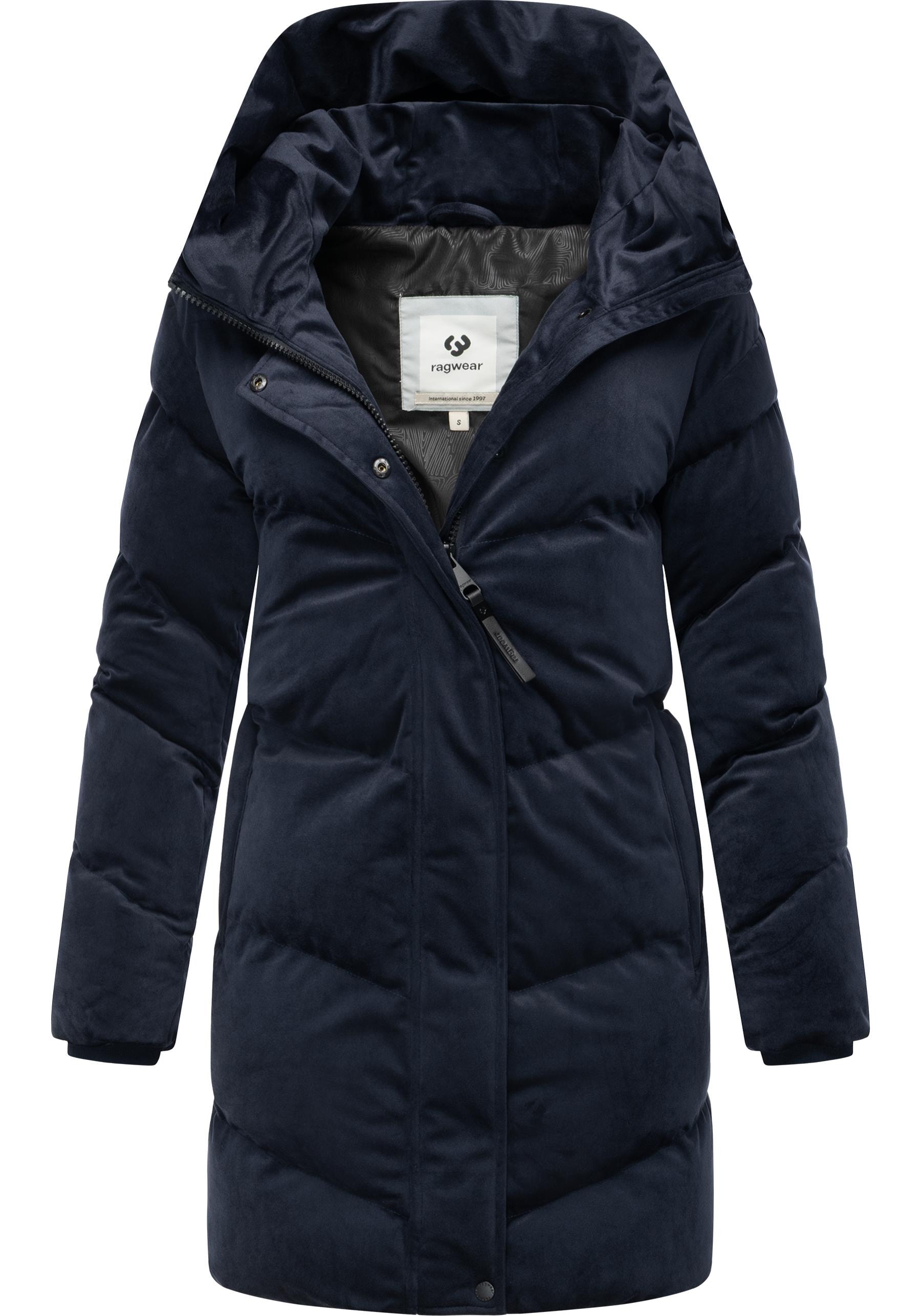 Ragwear Kurzmantel »Avelin Velvet YOUMODO«, Gesteppter Wintermantel aus kuscheligem Samt-Material