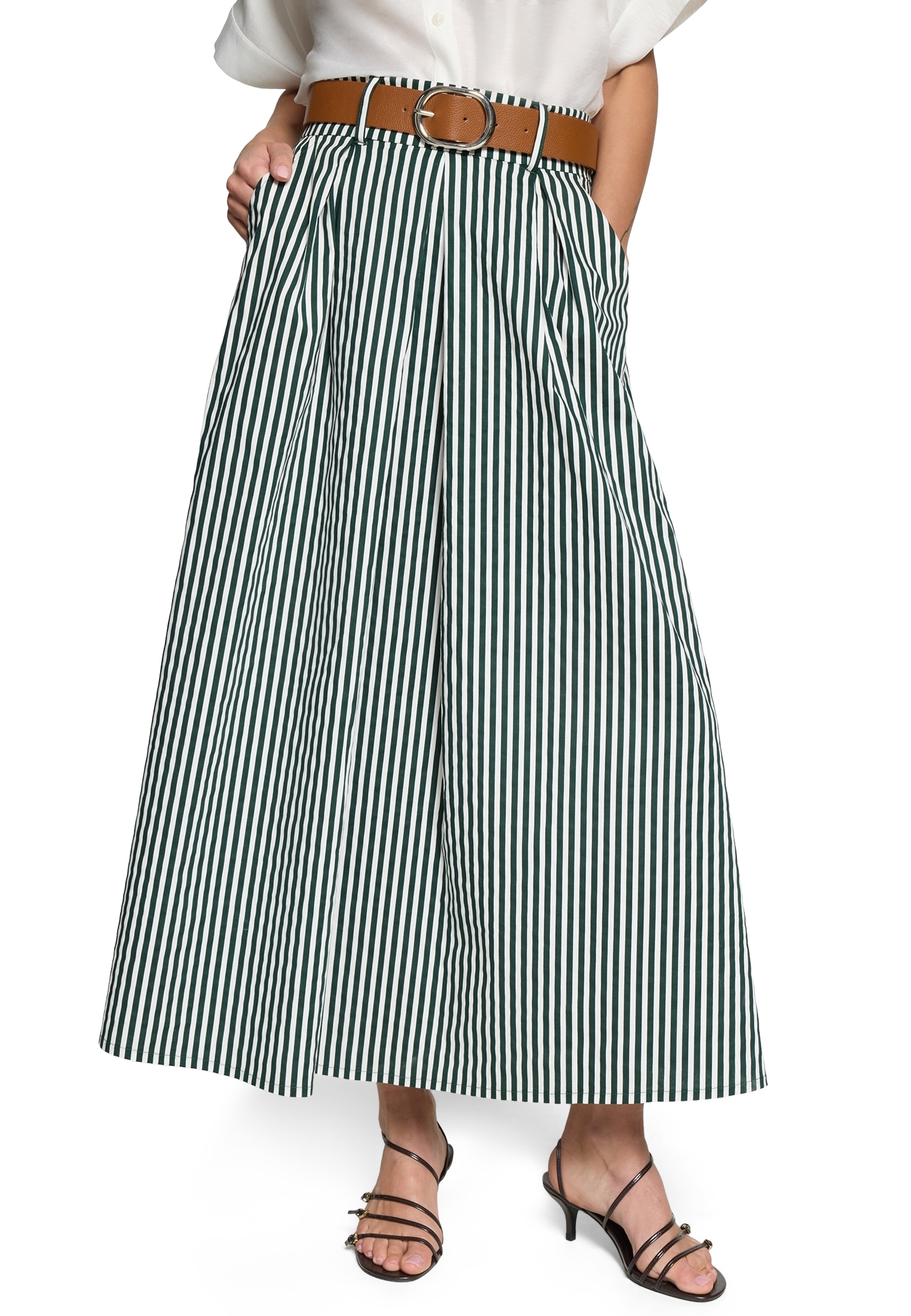 Zero Maxirock "Damen mit Gürtel" Gürtel günstig online kaufen