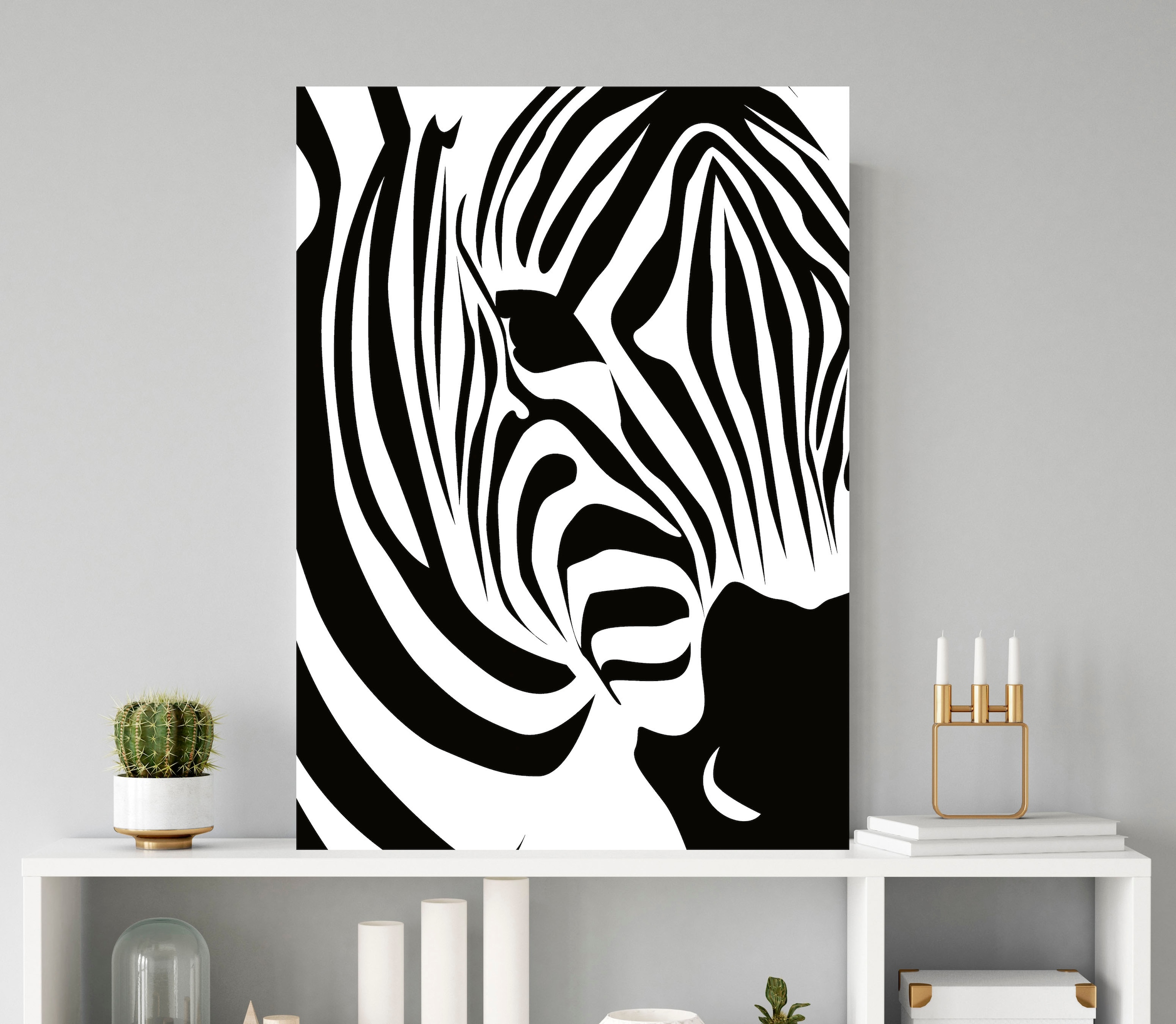 queence Metallbild "Zebra", Zebras, (1 St.), Stahlschilder