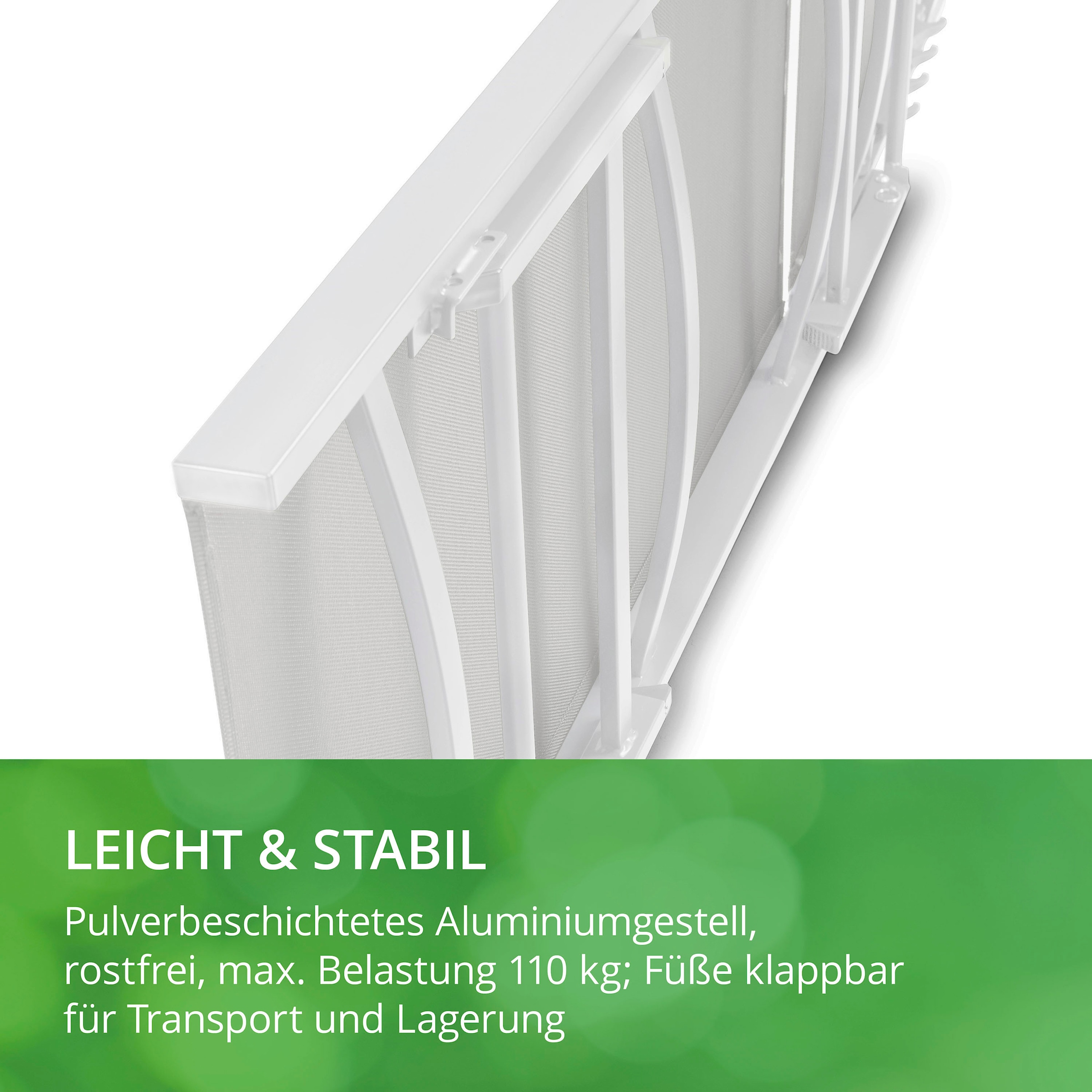 Leco Gartenliege »E_lina«, Füße klappbar