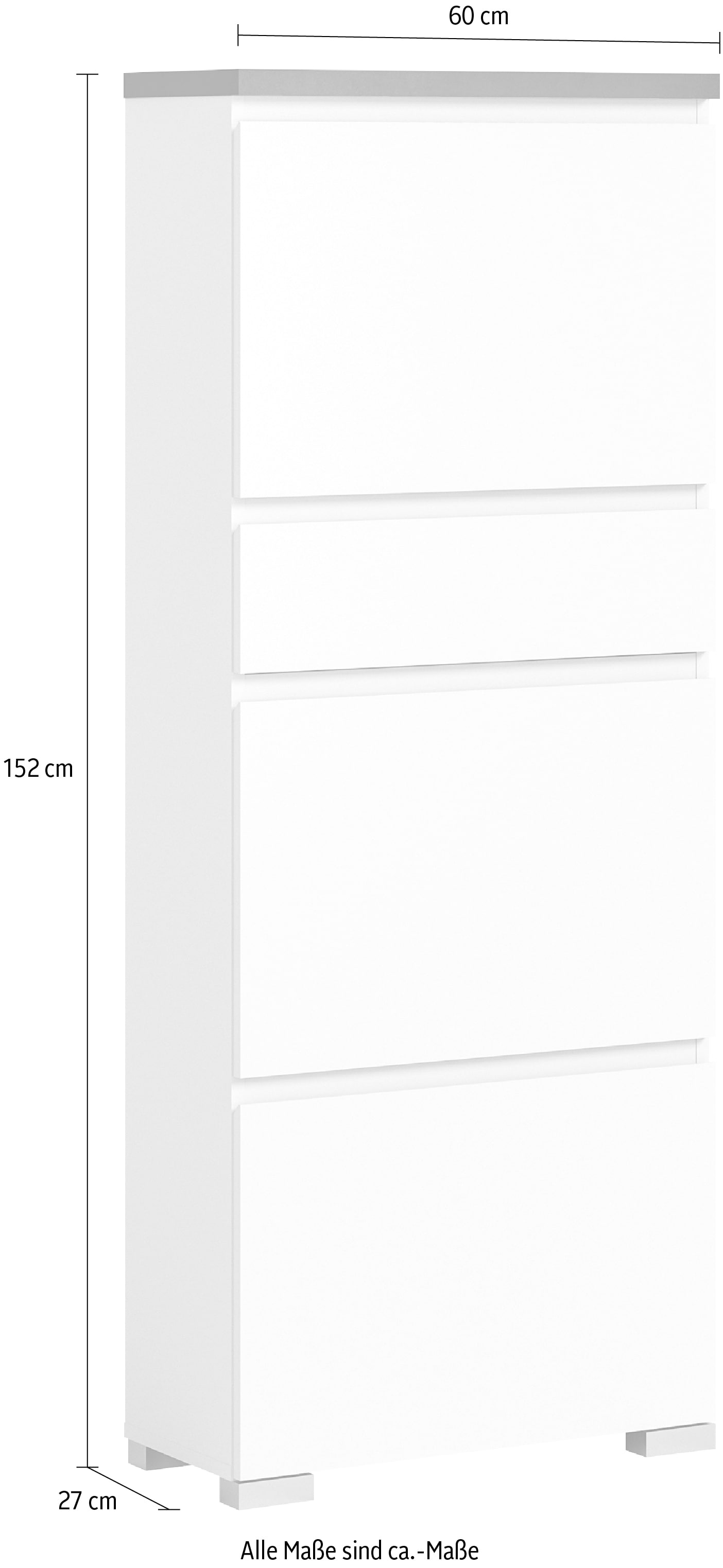 INOSIGN Schuhschrank »Skoskap, Tiefe 27cm, 3 Klappen, 1 Schubkasten, Platz für 9 Schuhpaare«, Schuhkipper, Schuhkommode, Schuhregal, Kommode, Anrichte