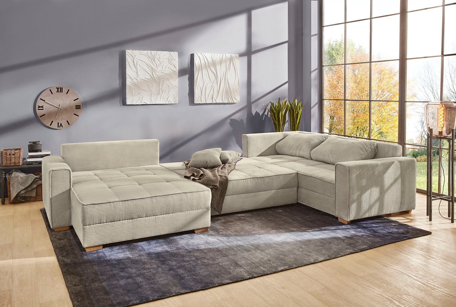 Jockenhöfer Gruppe Wohnlandschaft "Brixen U-Form" Bettfunktion, Bettkasten, günstig online kaufen