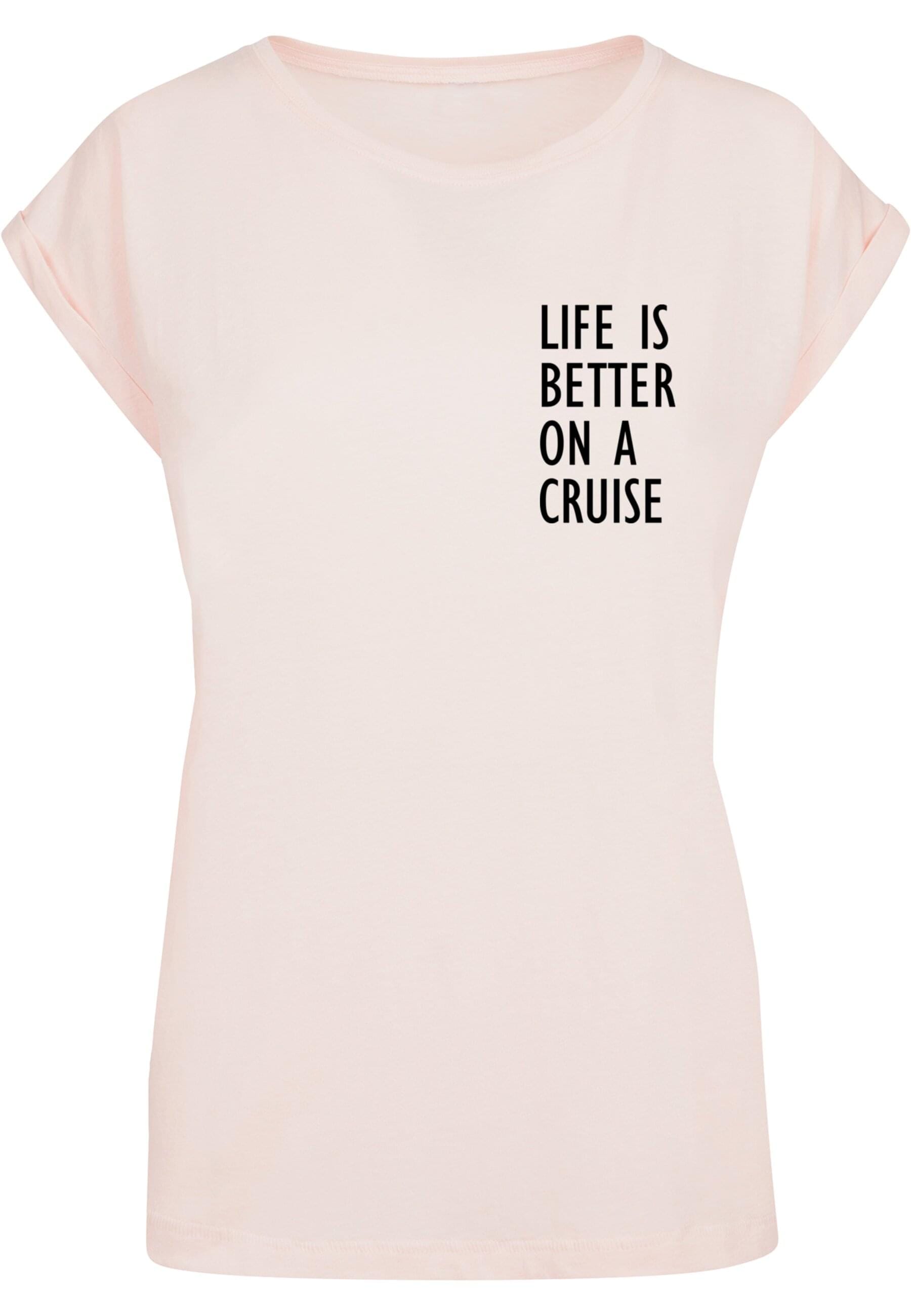 Merchcode T-Shirt »Damen Ladies Life Is Better Extended Shoulder Tee«, (1  tlg.) online kaufen | BAUR