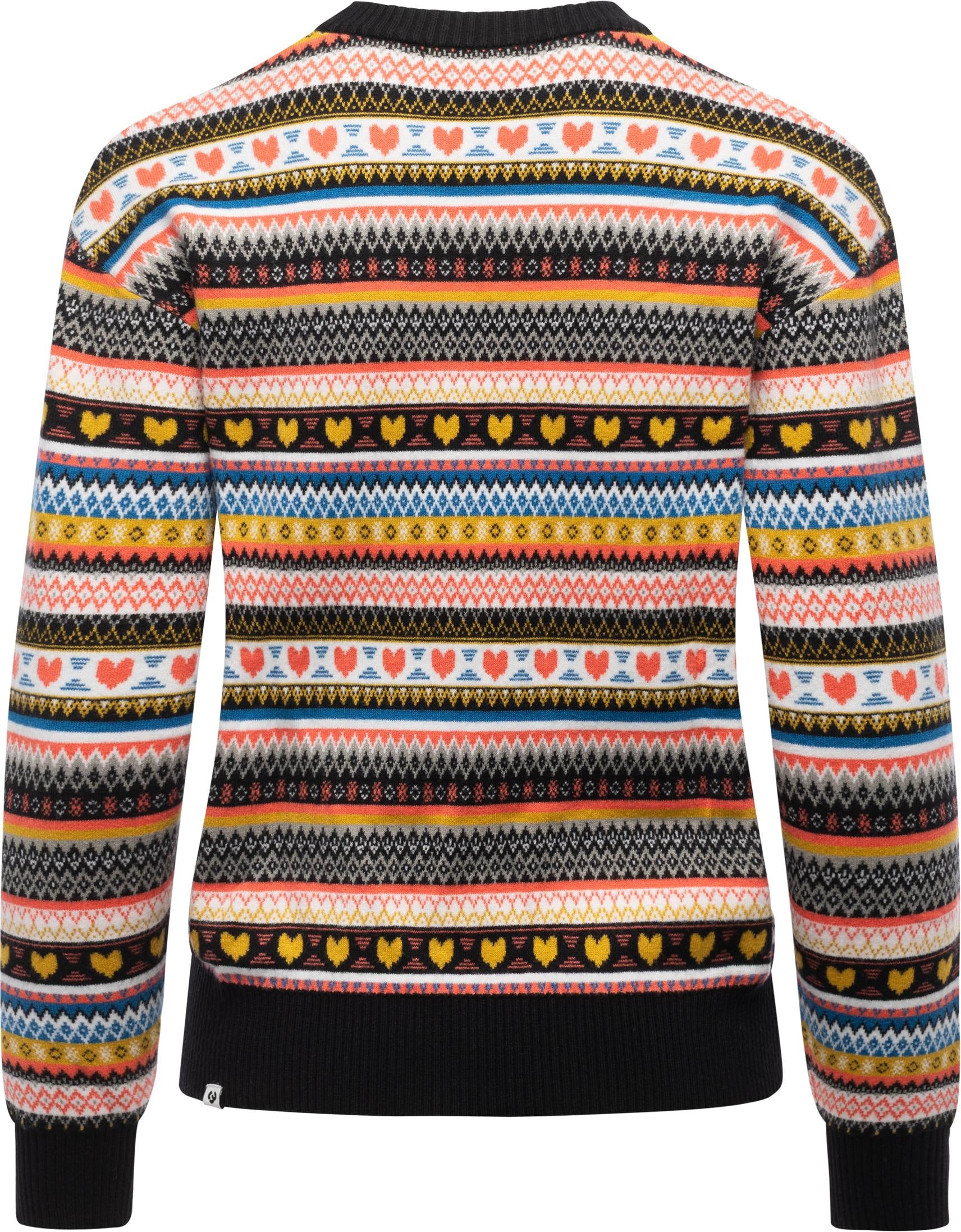 Ragwear Rundhalspullover »Nordeena« gemusterter Damen Strickpullover