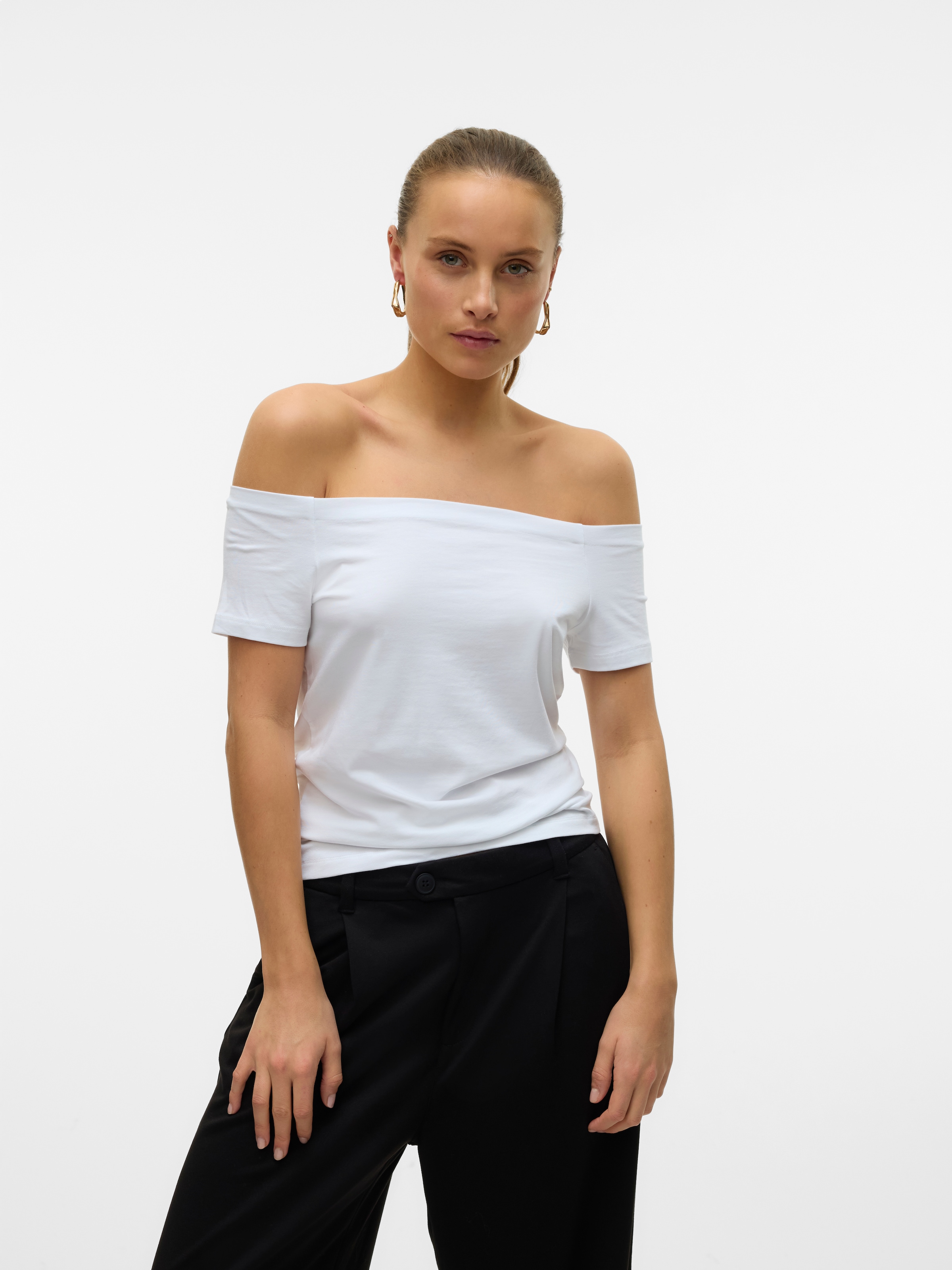 Vero Moda Kurzarmshirt "VMPANDA OFF-SHOULDER TOP JRS GA NOOS" günstig online kaufen