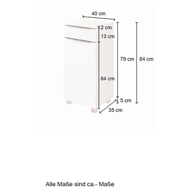 HELD MÖBEL Unterschrank »Matera«, Breite 40 cm, mit matten MDF-Fronten und  Softclose-Funktion bestellen | BAUR