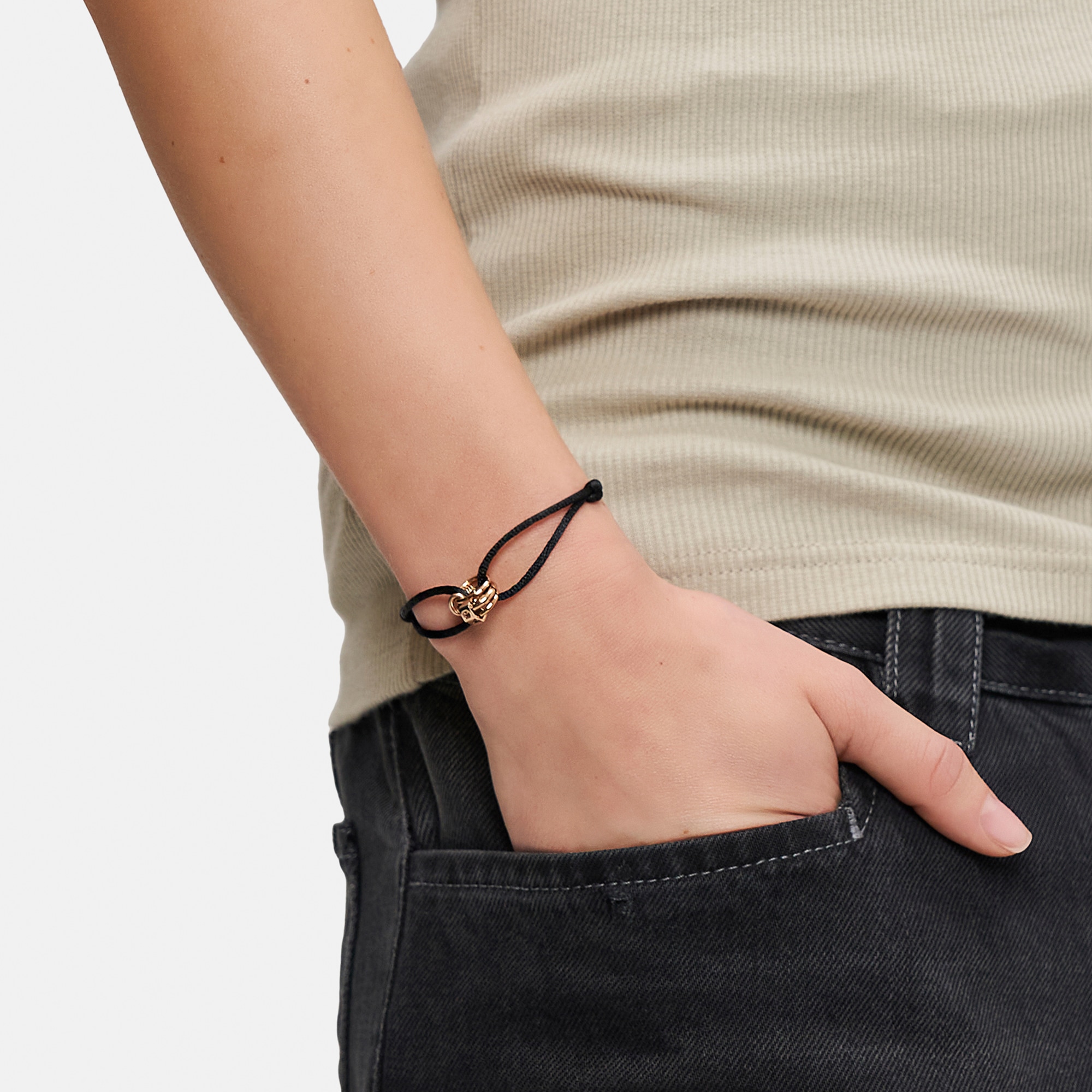 Liebeskind Berlin Armband »Schmuck Geschenk Edelstahl Textil Armkette The D-Link Mini«