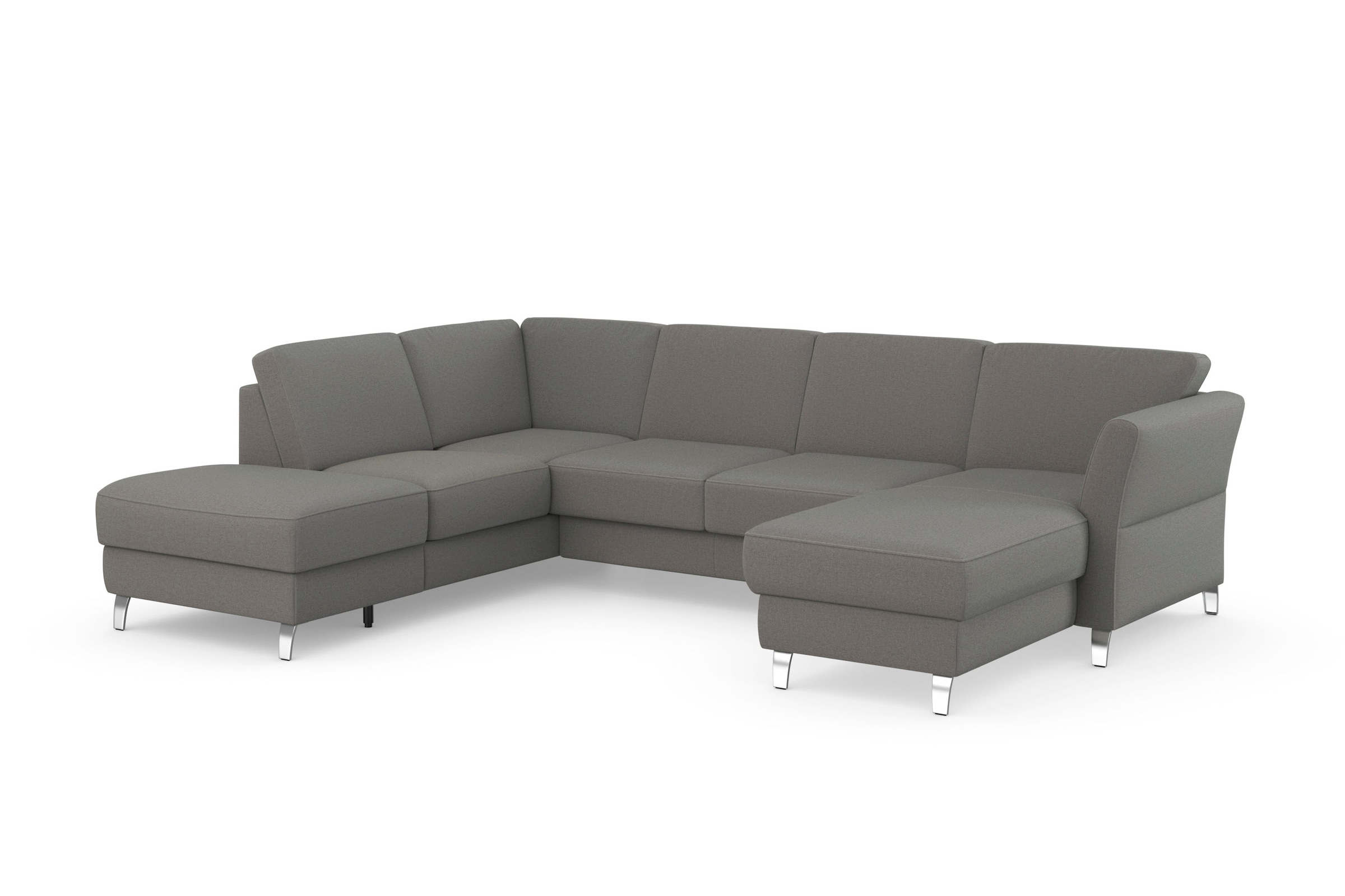sit&more Wohnlandschaft »Visby U-Form« Wahlweise mit Bettfunktion und Stauraum, frei im Raum stellbar