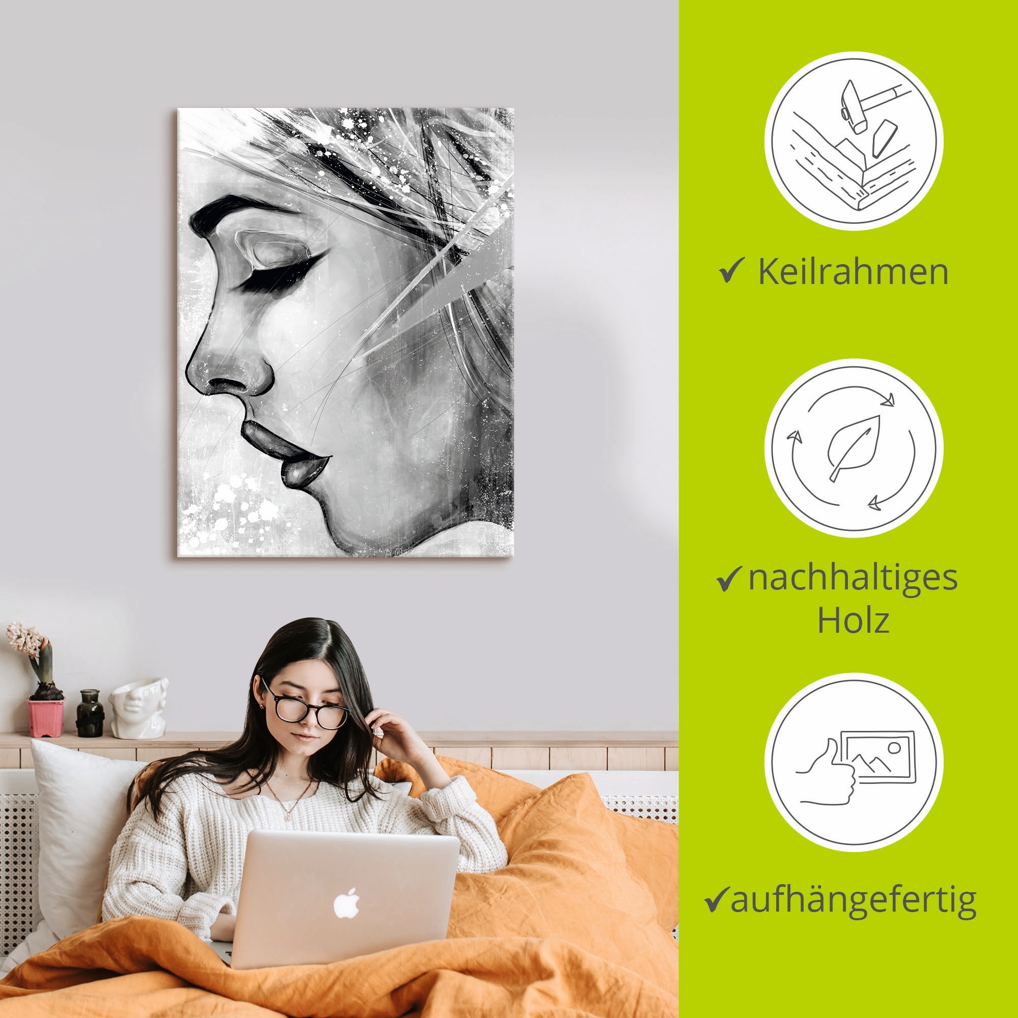 Artland Wandbild »By my side«, Portrait, (1 St.), als Leinwandbild, Poster in verschied. Größen