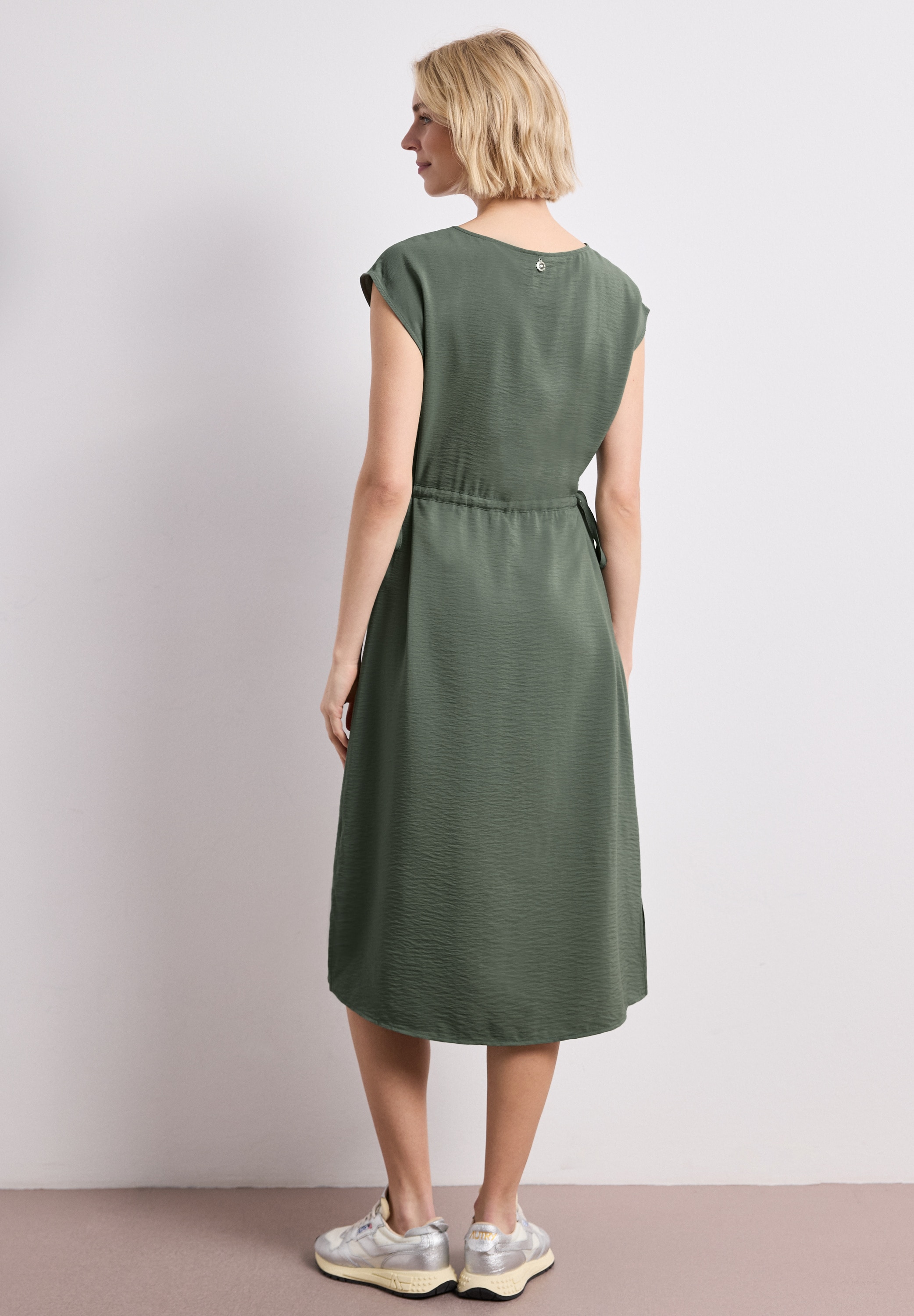 STREET ONE Shirtkleid überschnittene Schultern, mit Tunnelzug