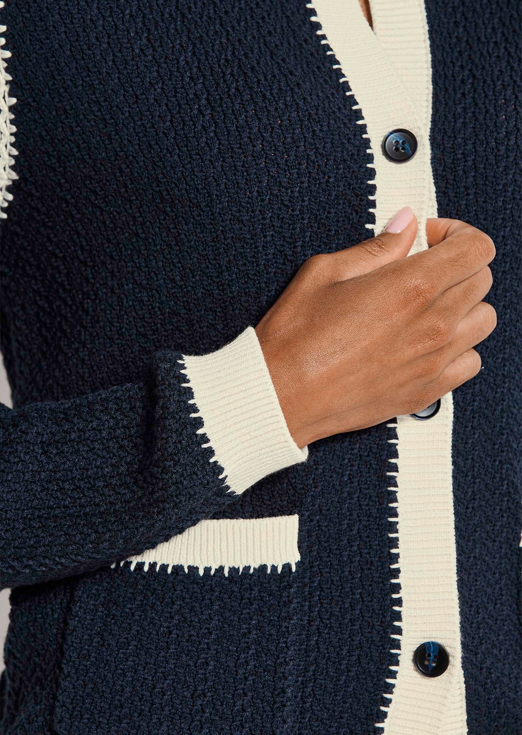 MADELEINE Strickjacke »Strickjacke Langarm Cardigan mit Zopfmuster, Kaschmir-Mix«