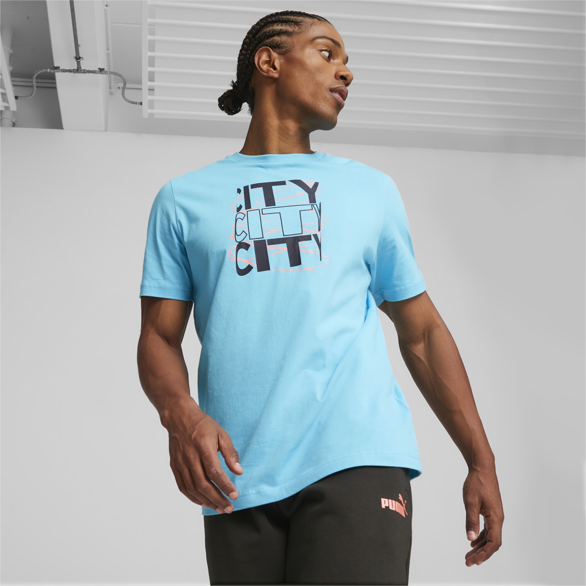 PUMA T-Shirt »Manchester City FtblCore Graphic T-Shirt Herren«