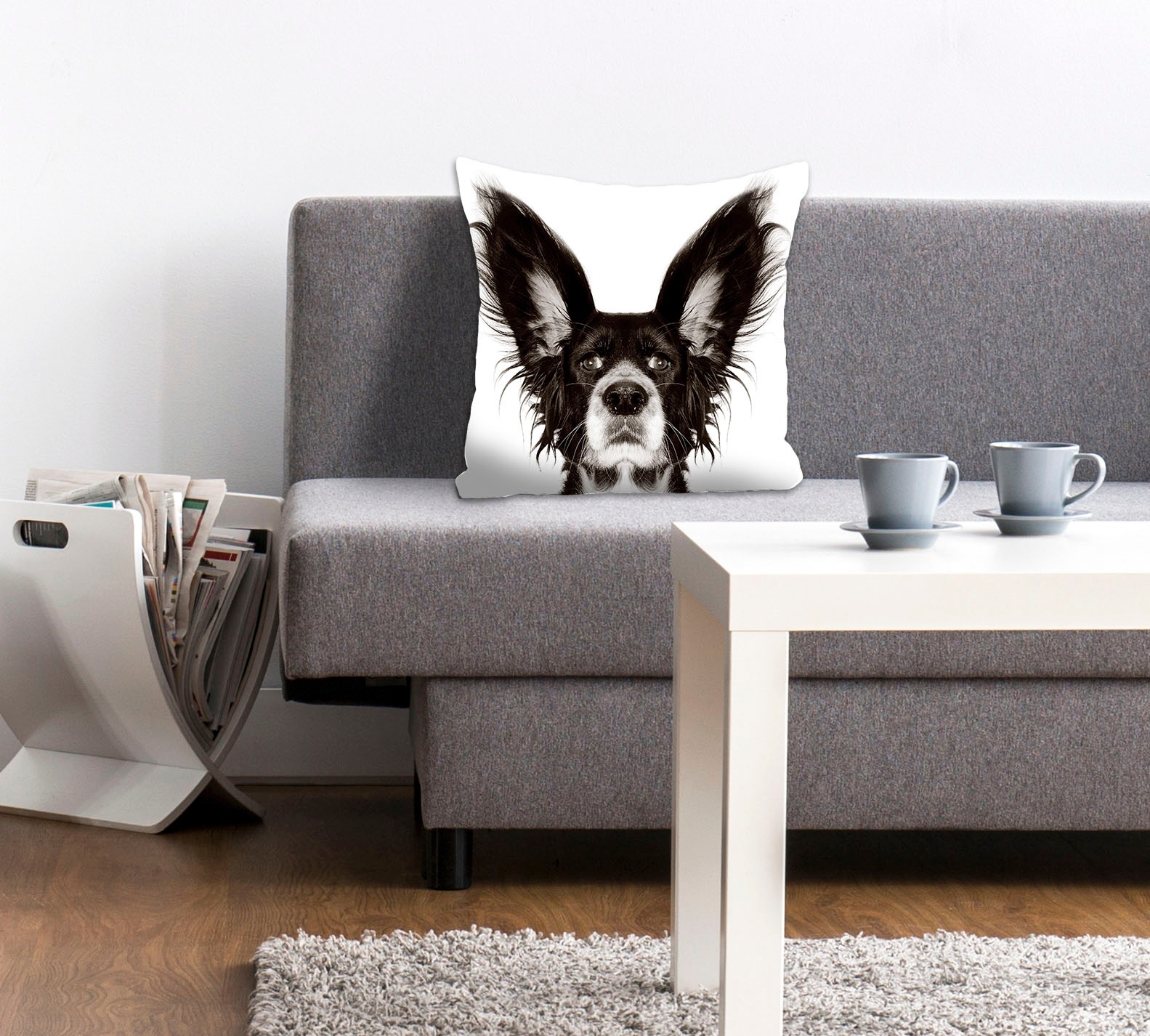 queence Dekokissen "Benni" mit einem Hund mit spitzen Ohren günstig online kaufen