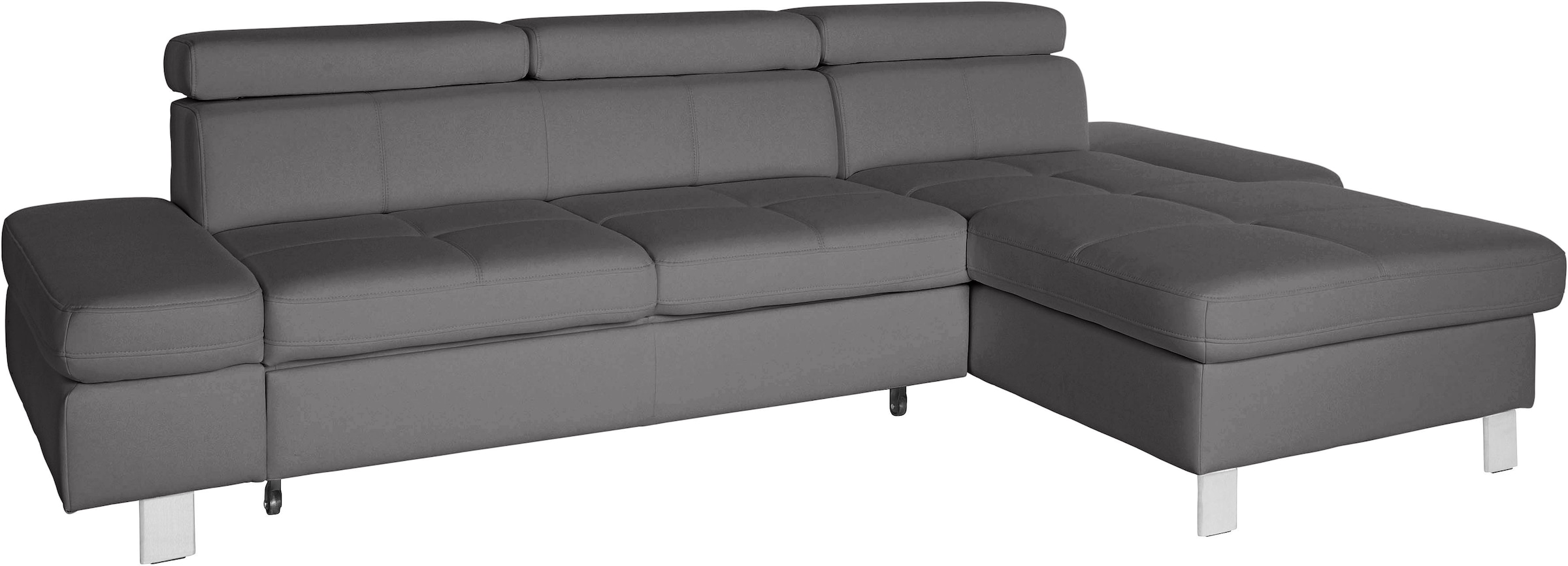 exxpo - sofa fashion Ecksofa »Fiji, hochwertige Detailverarbeitung, Breite 292cm, L-Form« bequem durch Kopf- und Armteilverstellung, wahlweise mit Bettfunktion