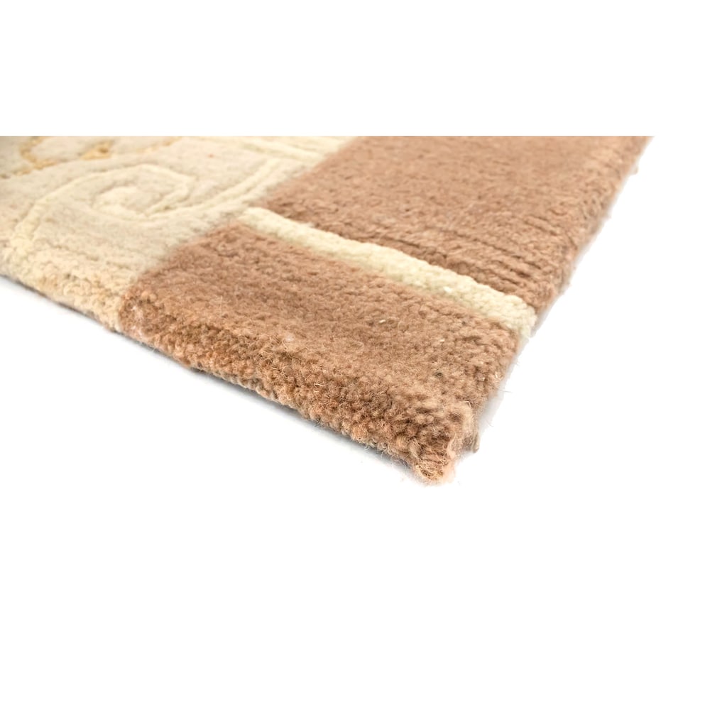 morgenland Wollteppich »Nepal Teppich handgeknüpft braun«, rechteckig, handgeknüpft