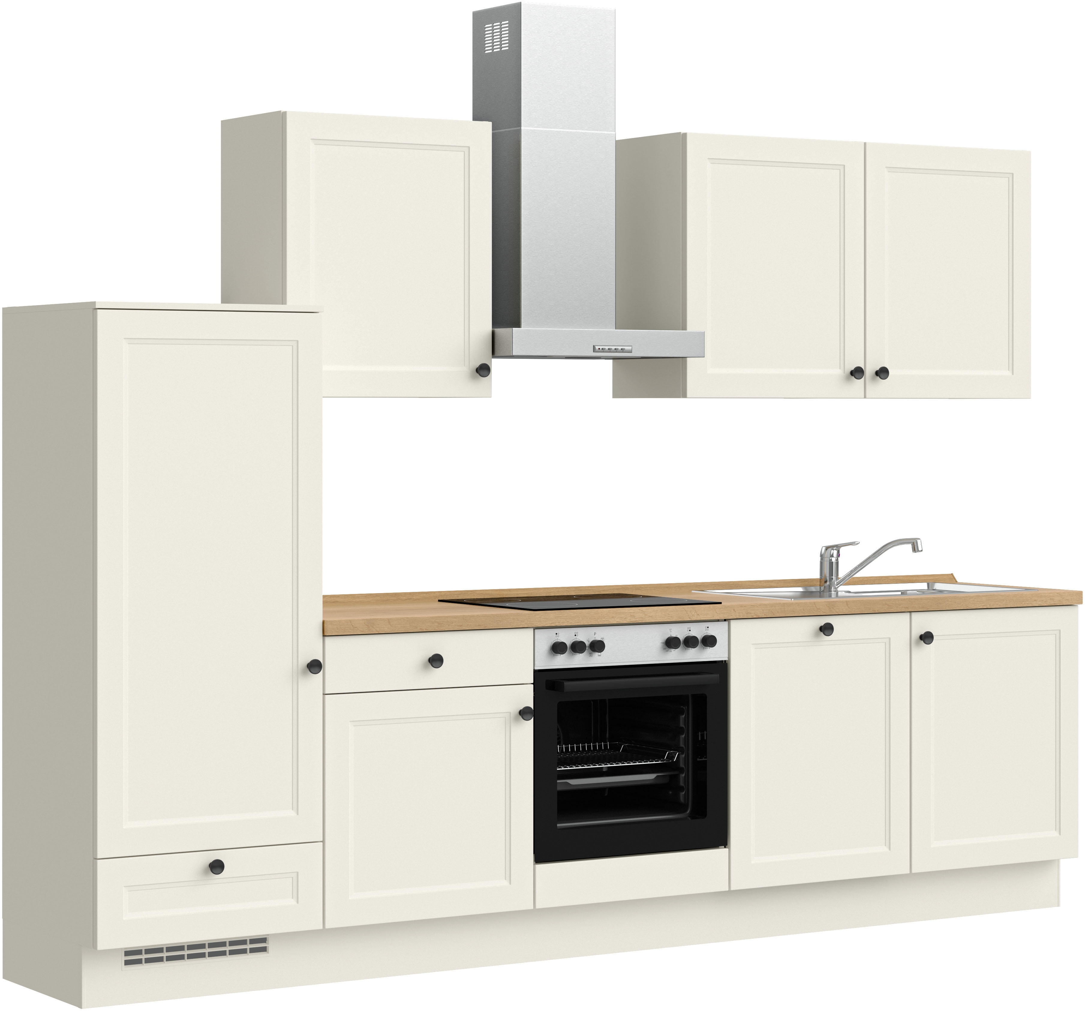 nobilia Küchenzeile ""Cascada I", NEU: individuell anpassbar mit gratis Profi-Beratung" vormontiert, Breite 300 cm, Ausrichtung wählbar, wahlw. mit E-Geräten