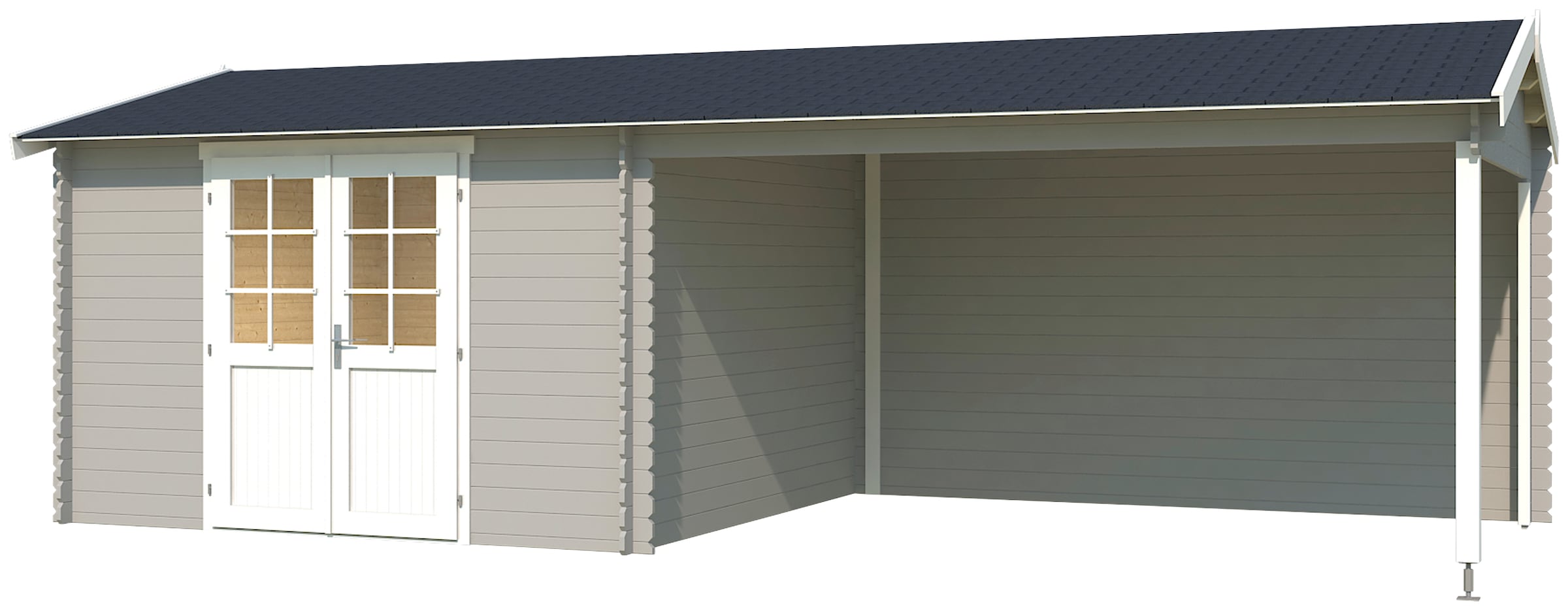 LASITA MAJA Gartenhaus "Amarillo" Blochbohlenhaus 28mm Anbau, Fundamentmass günstig online kaufen