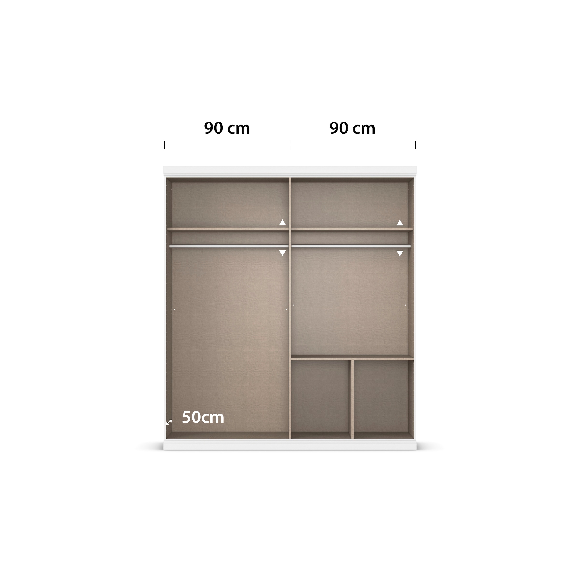 rauch Kleiderschrank »Marlene«, (in 3 verschiedenen Ausstattungen BASIC/CLASSIC/PREMIUM), in 3 Breiten 91/136/181 cm im Landhaus-Stil MADE IN GERMANY