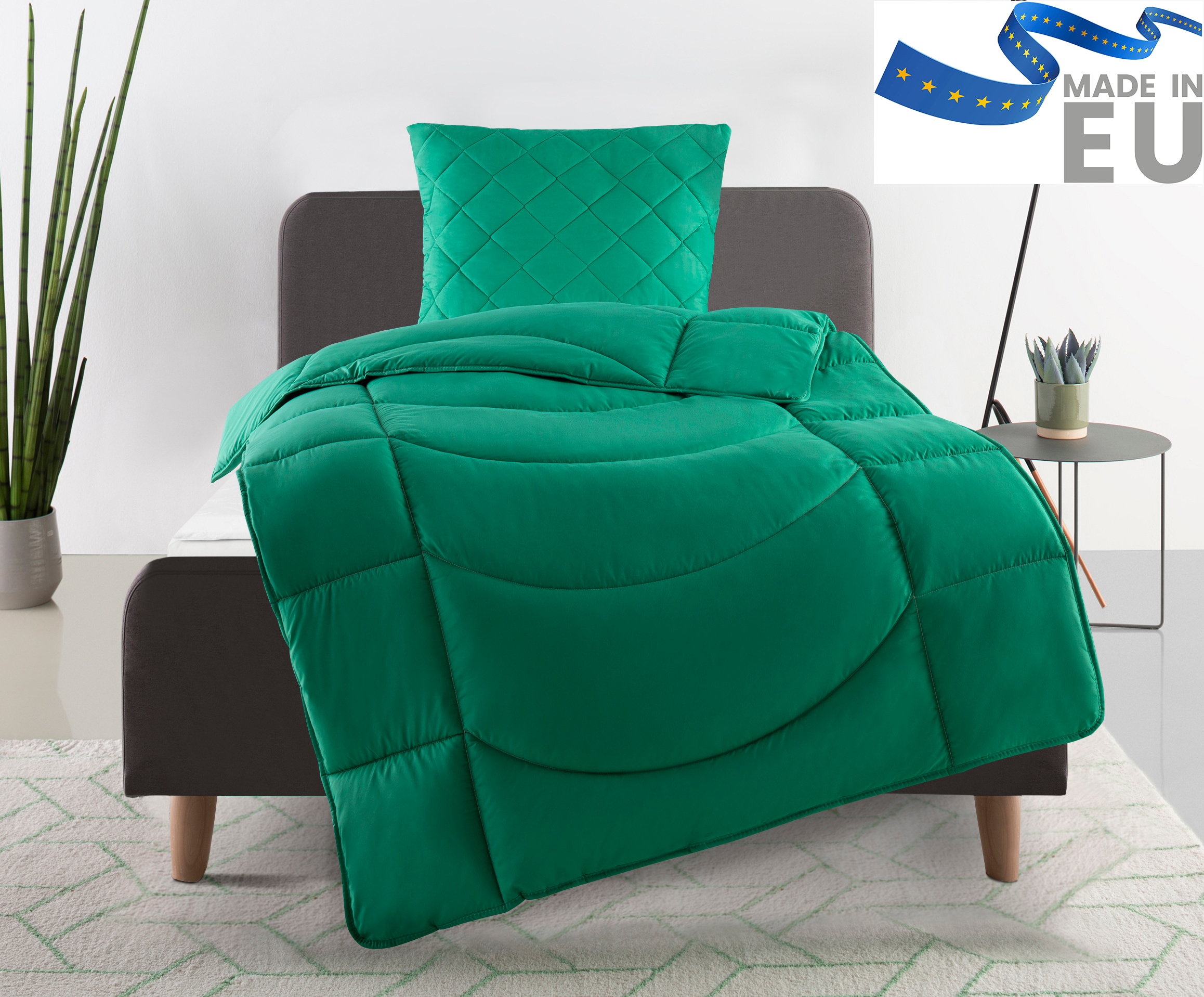 my home Steppbett + Kopfkissen "Microlux, Bettdecke 135x200 cm, 155x220 cm" günstig online kaufen