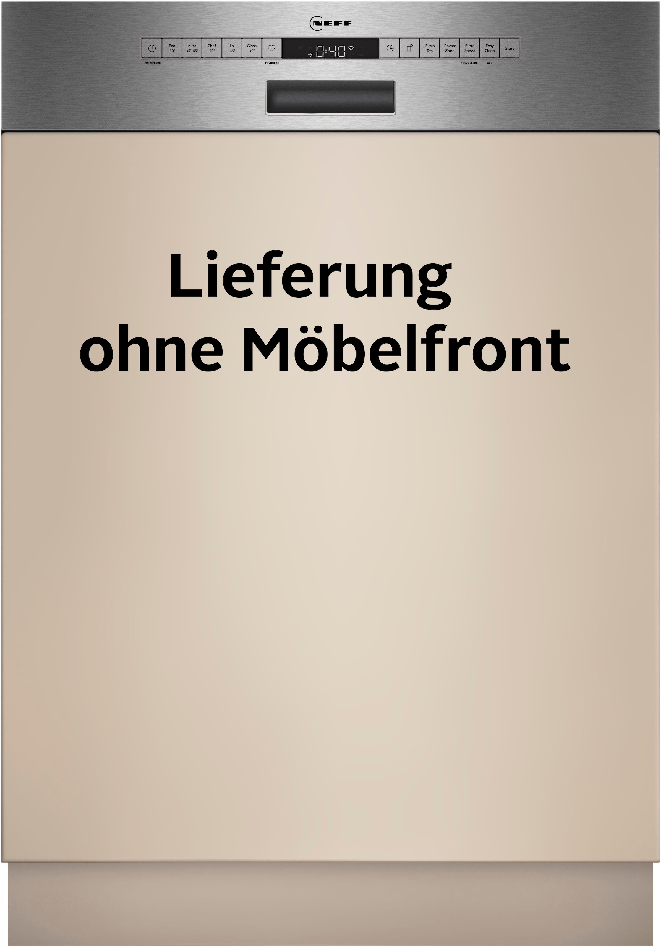 NEFF teilintegrierbarer Geschirrspüler N 50 "S145EAS01E", 13 Maßgedecke, Open Dry: automatisches Öffnen der Türe