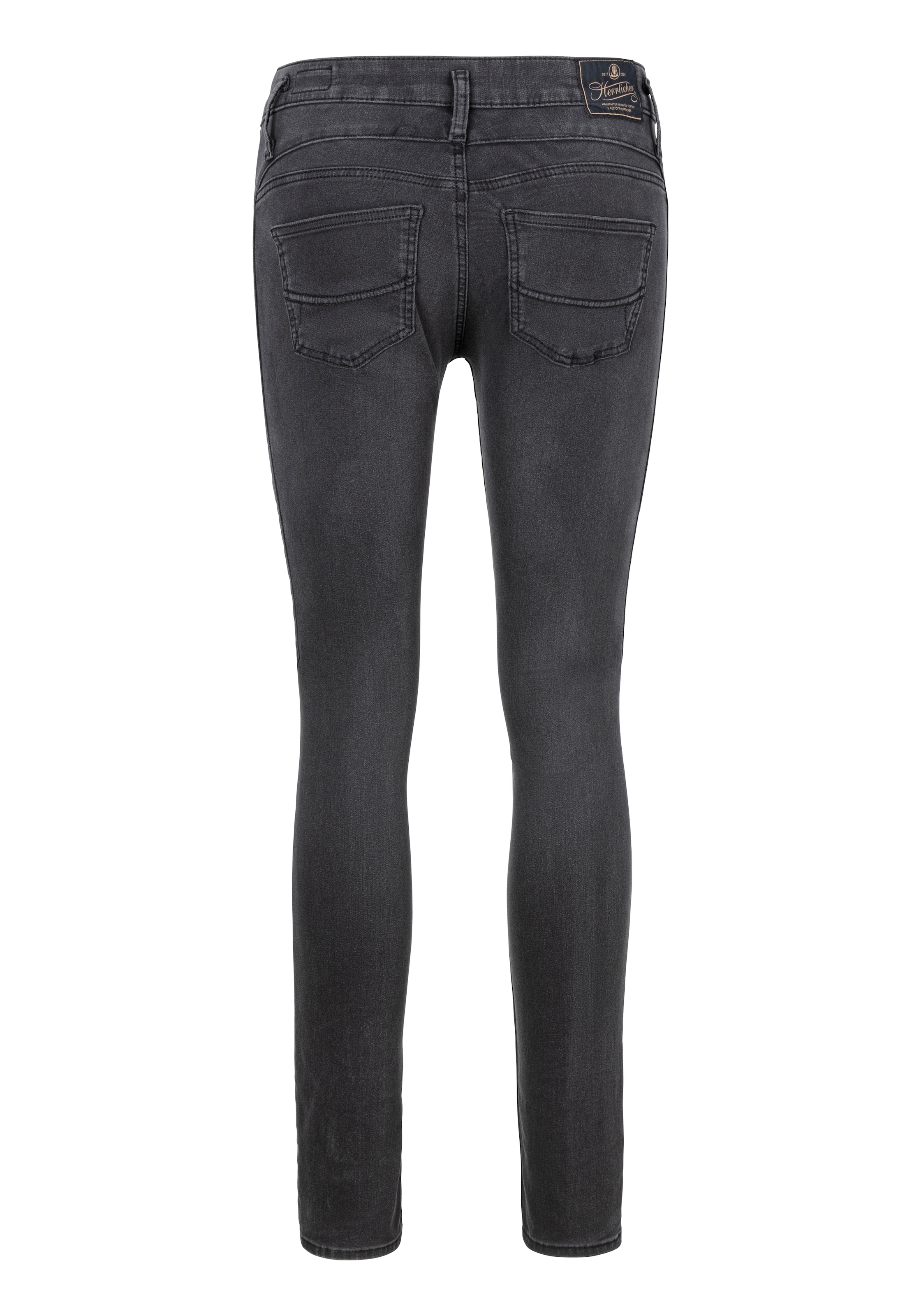 Herrlicher Skinny-fit-Jeans »Sharp Slim Reused Denim Black«, mit dekorativem Ring an der Gürtelschlaufe