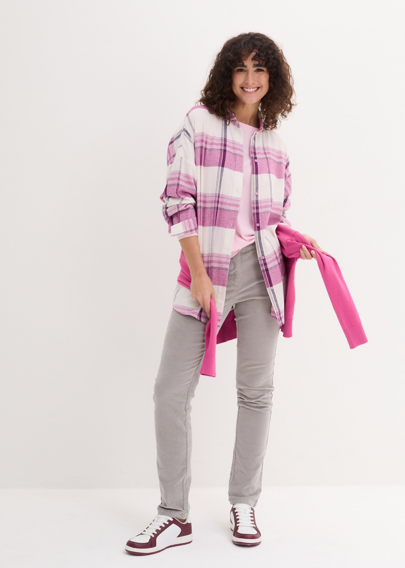 bonprix Flanellhemd mit Haifischkragen, im Karo-Look