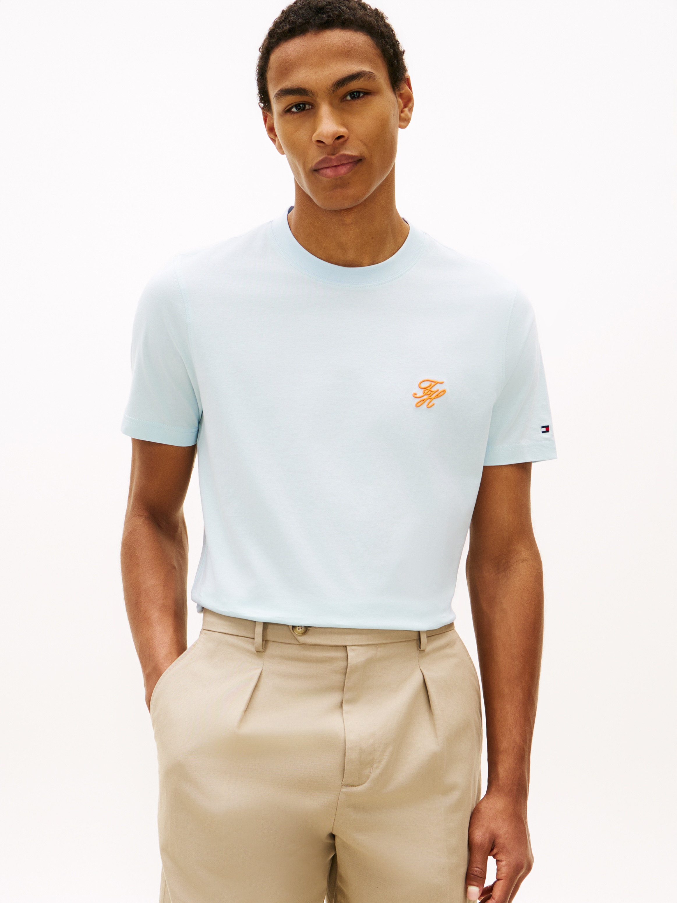 Tommy Hilfiger T-Shirt "SCRIPT MONOGRAM SWIMSHOP" aus Jersey mit Logo-Stick günstig online kaufen