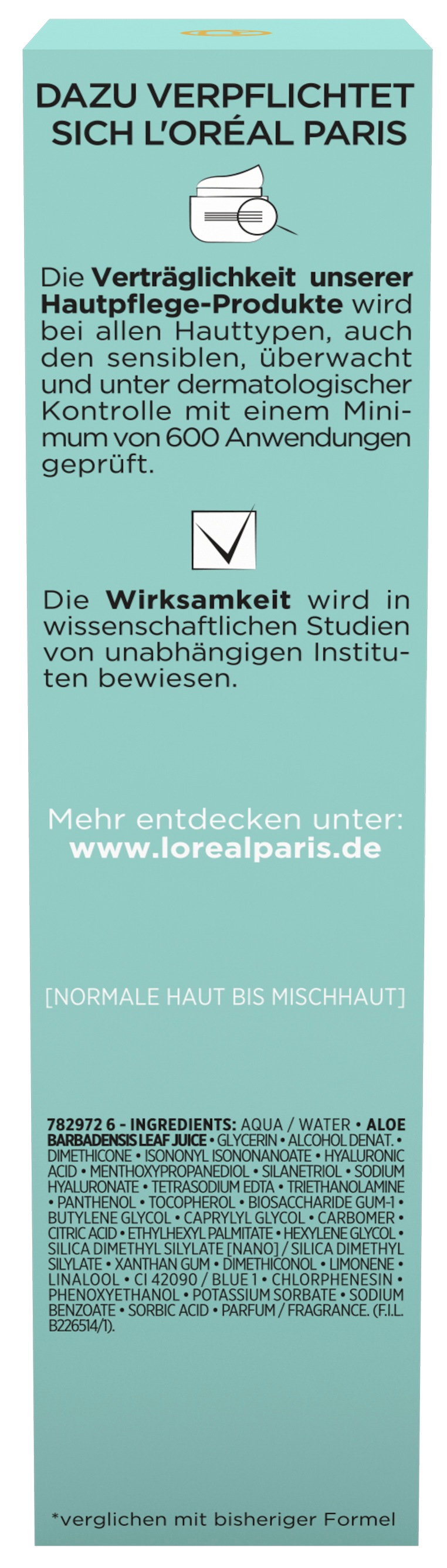 L'ORÉAL PARIS Gesichtsfluid »Hydra Genius Aloe Aqua« hochkonzentrierte Feuchtigkeit, zieht sofort ein, weichere Haut